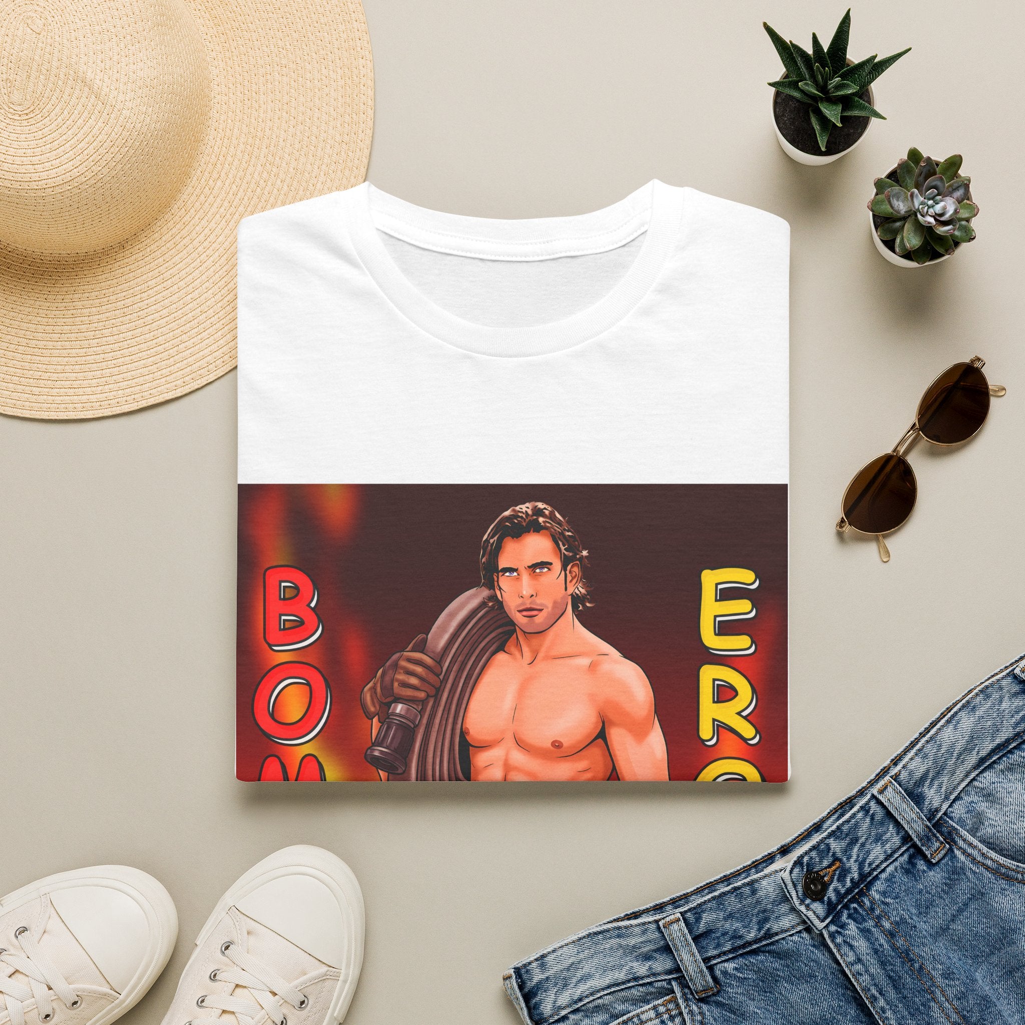 Bombero Eros Graphic T-Shirt — Sexy Firefighter Shirt