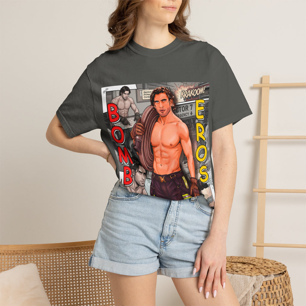 Bomb Eros Graphic T-Shirt — Vintage Comic Muscle Art