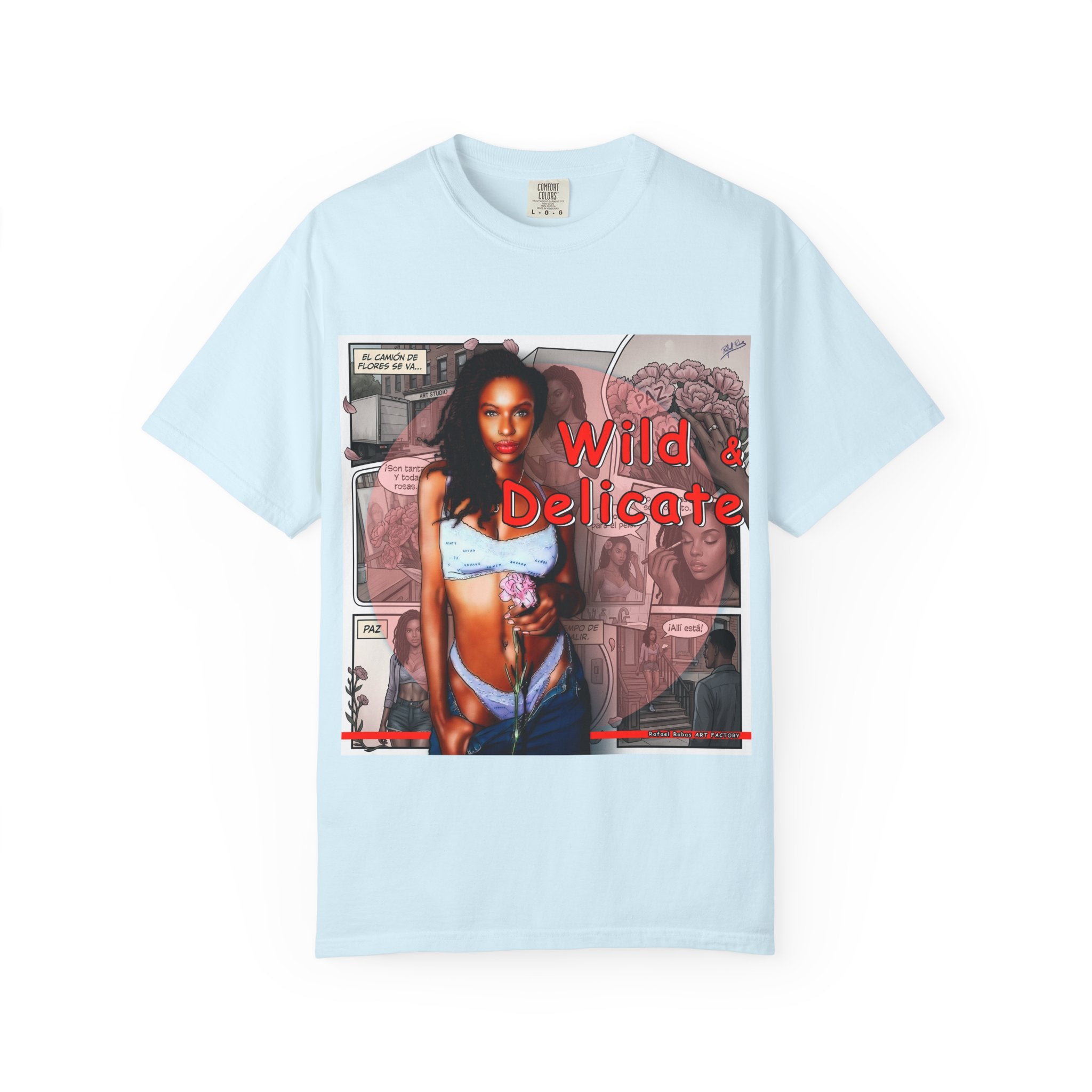 Wild & Delicate Graphic T‑Shirt — Vintage Pinup Collage Tee