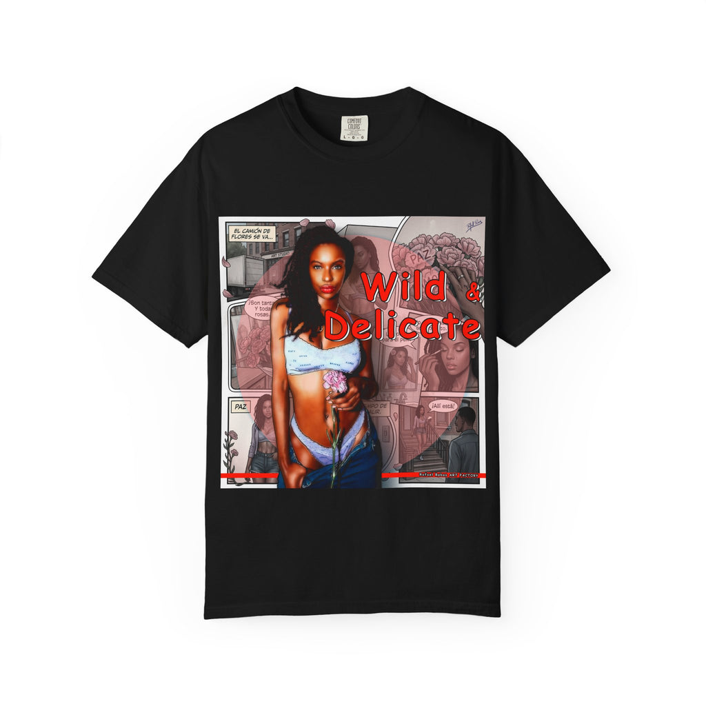 Wild & Delicate Graphic T‑Shirt — Vintage Pinup Collage Tee