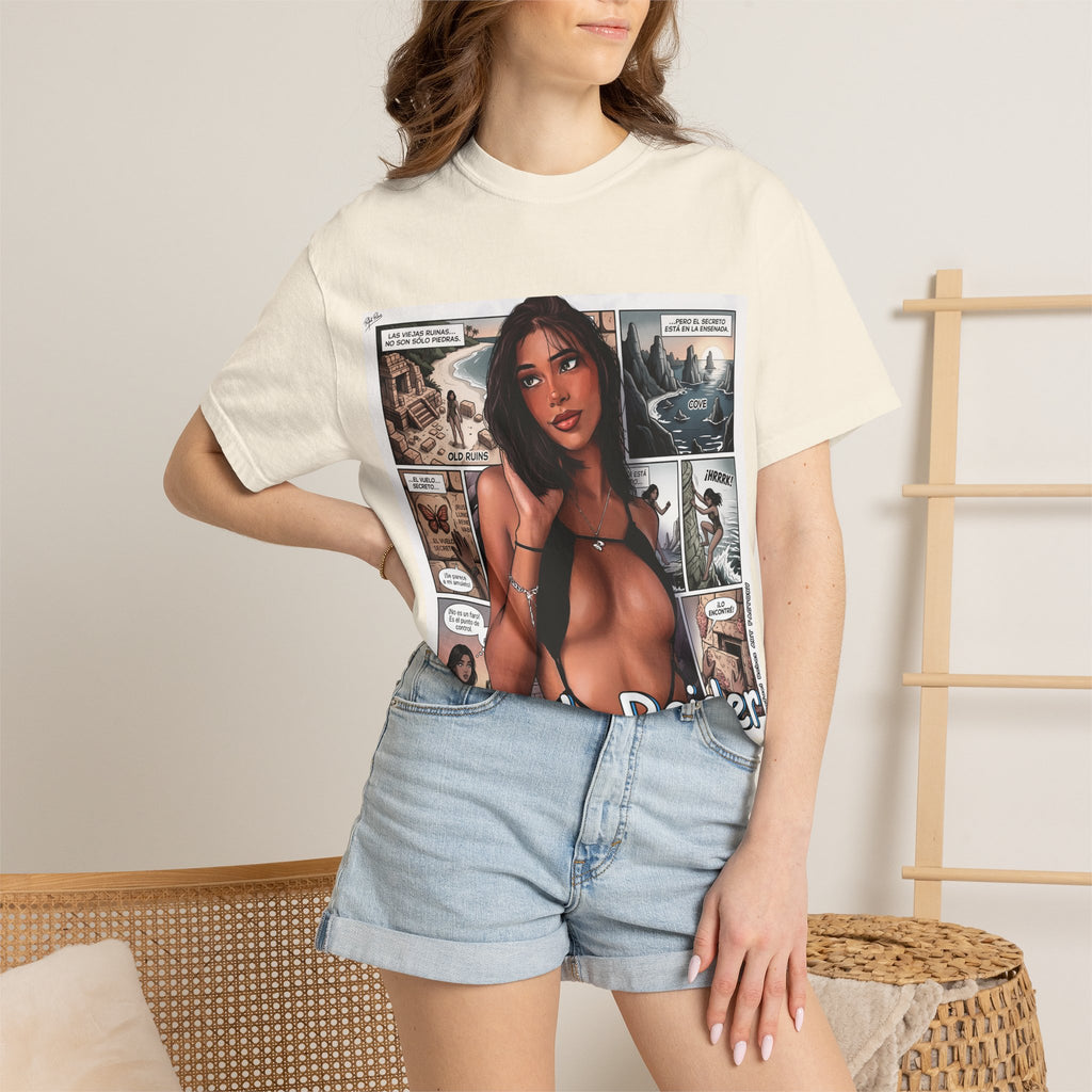 Graphic Tee — "Beach Raider" Pinup Comic Art T-Shirt