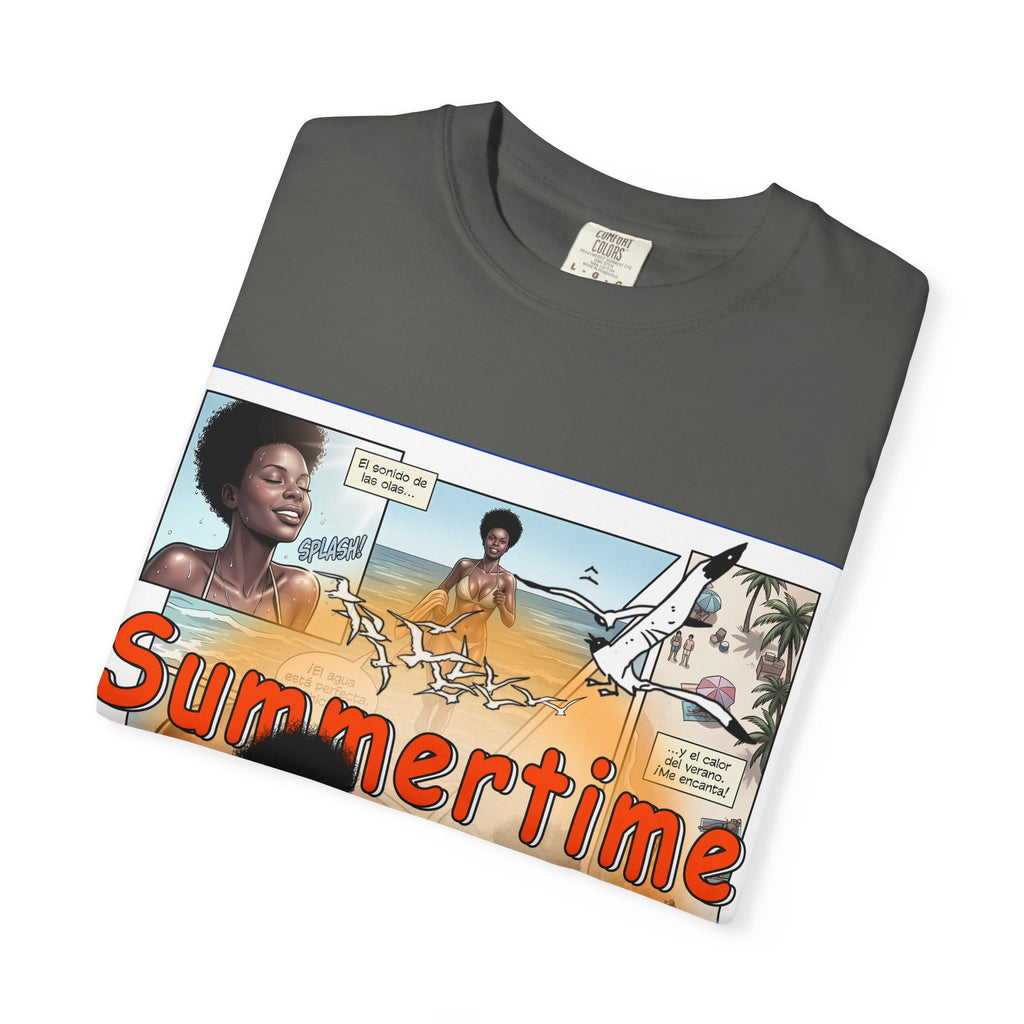 Summertime Retro Beach T-shirt — Vintage Comic Pinup Design