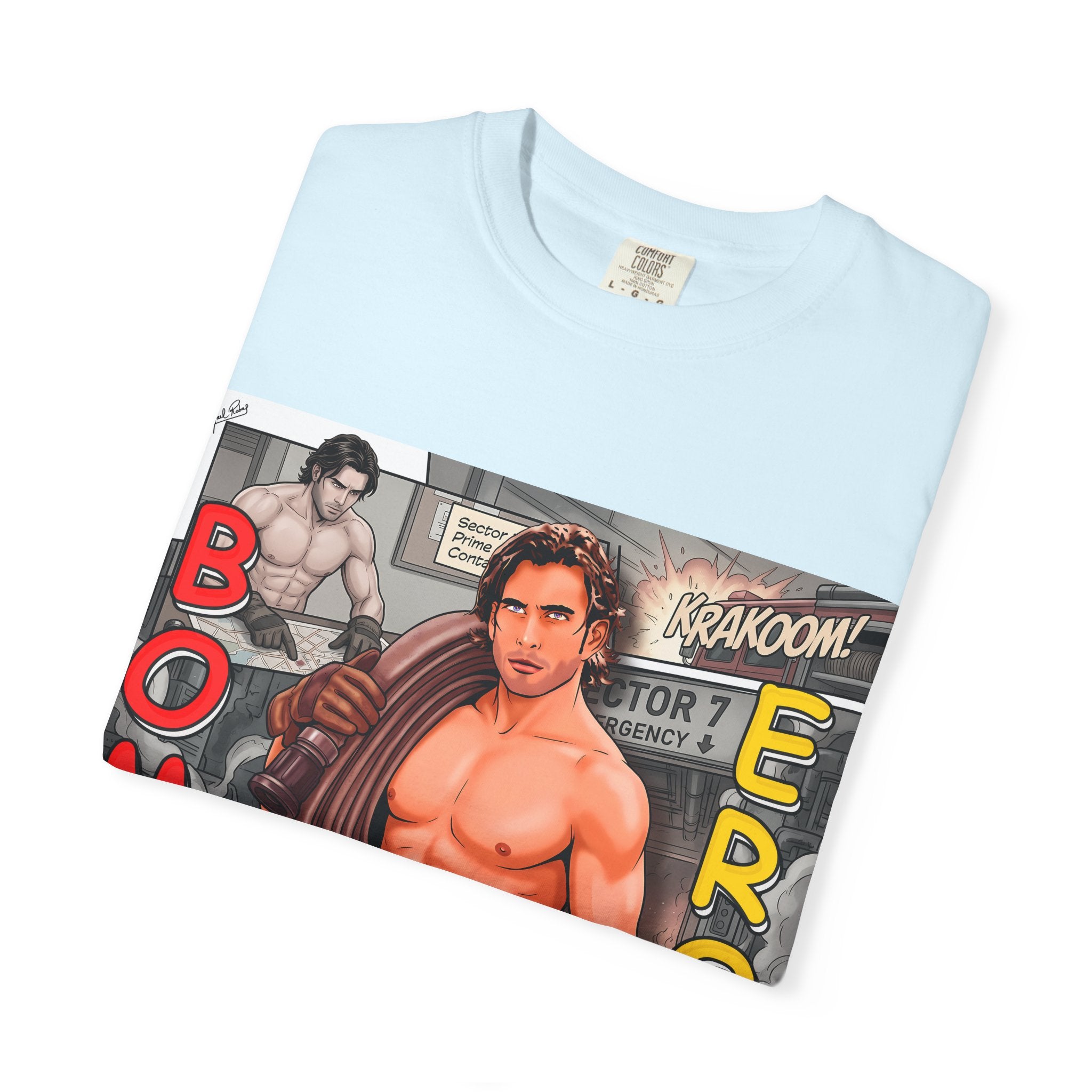 Bomb Eros Graphic T-Shirt — Vintage Comic Muscle Art