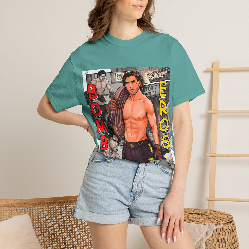 Bomb Eros Graphic T-Shirt — Vintage Comic Muscle Art
