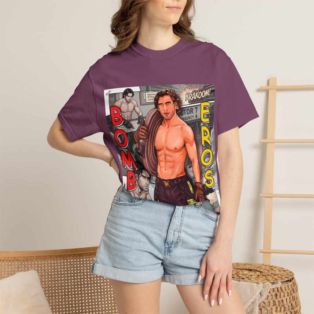 Bomb Eros Graphic T-Shirt — Vintage Comic Muscle Art
