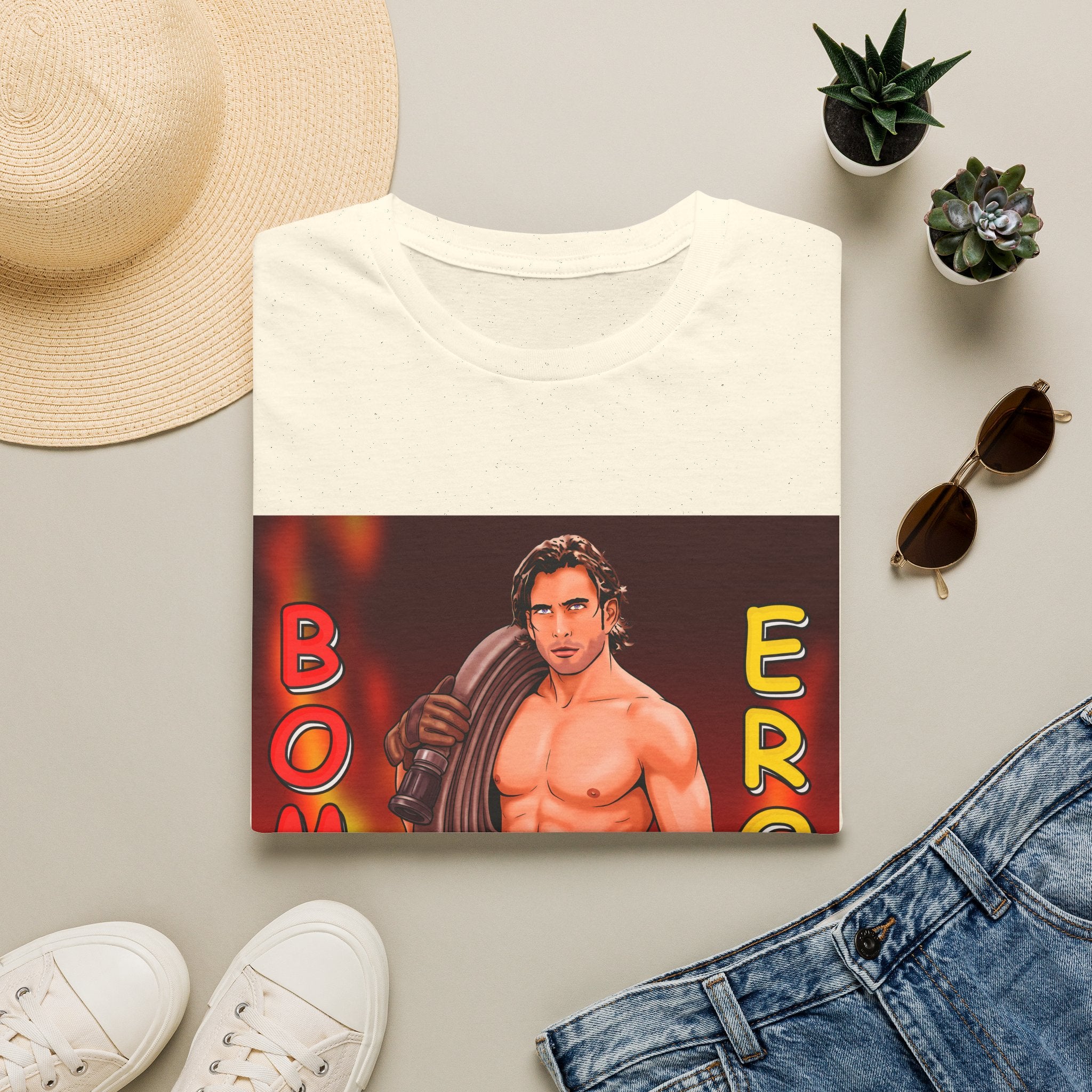 Bombero Eros Graphic T-Shirt — Sexy Firefighter Shirt