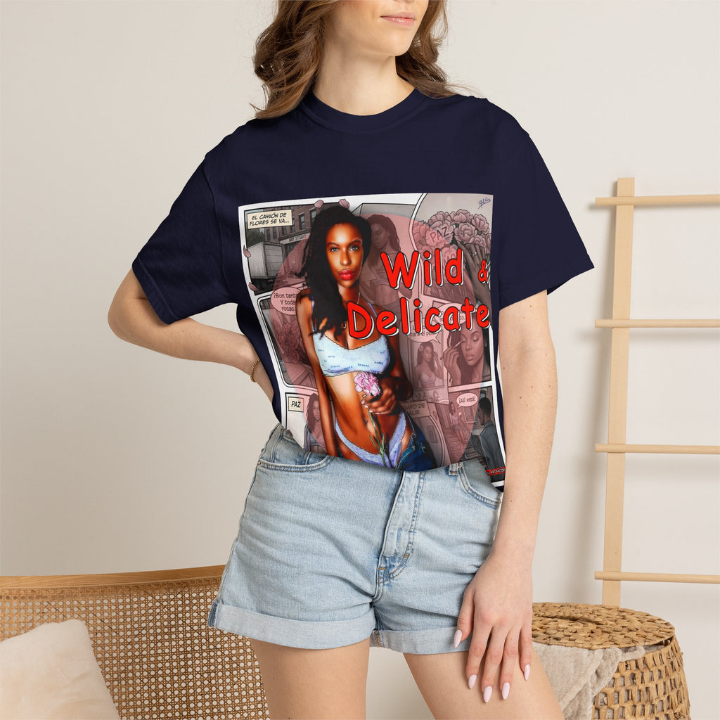 Wild & Delicate Graphic T‑Shirt — Vintage Pinup Collage Tee