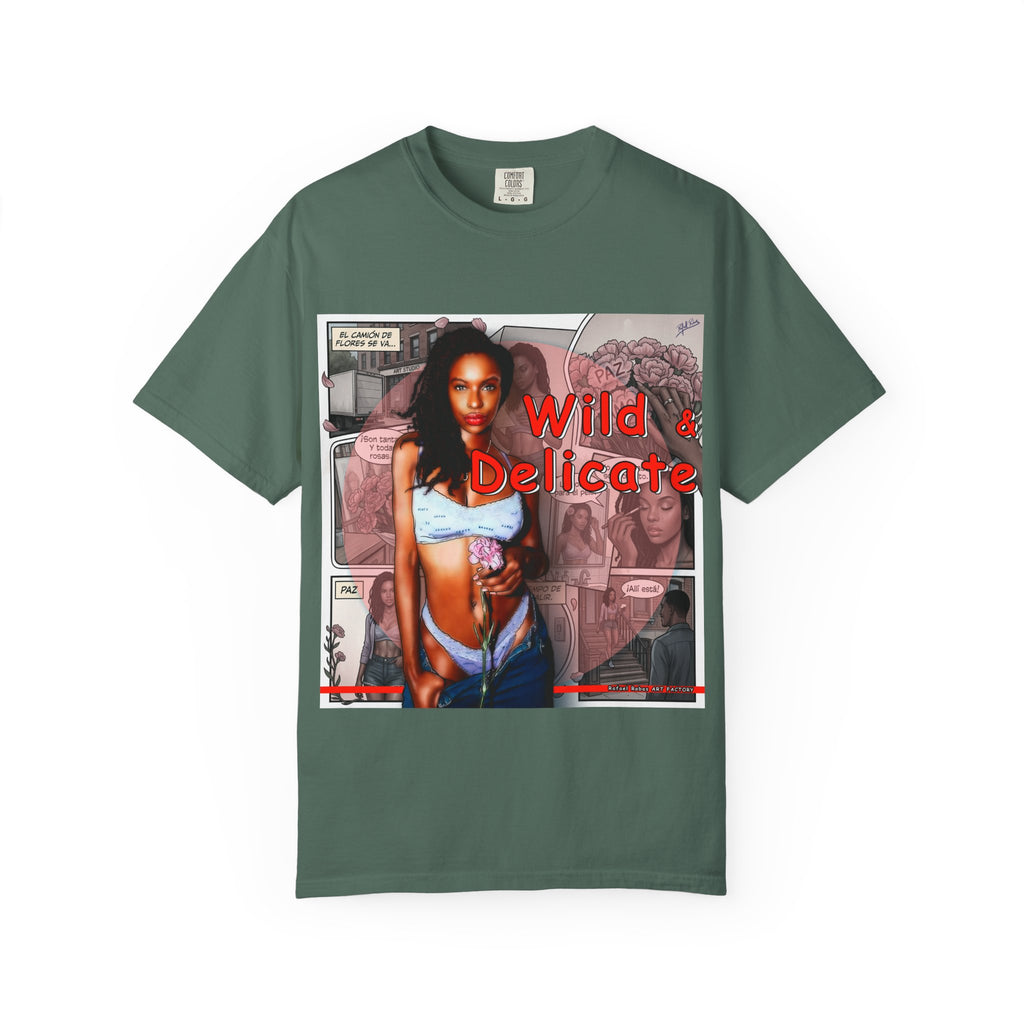 Wild & Delicate Graphic T‑Shirt — Vintage Pinup Collage Tee