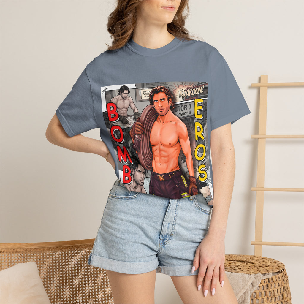 Bomb Eros Graphic T-Shirt — Vintage Comic Muscle Art
