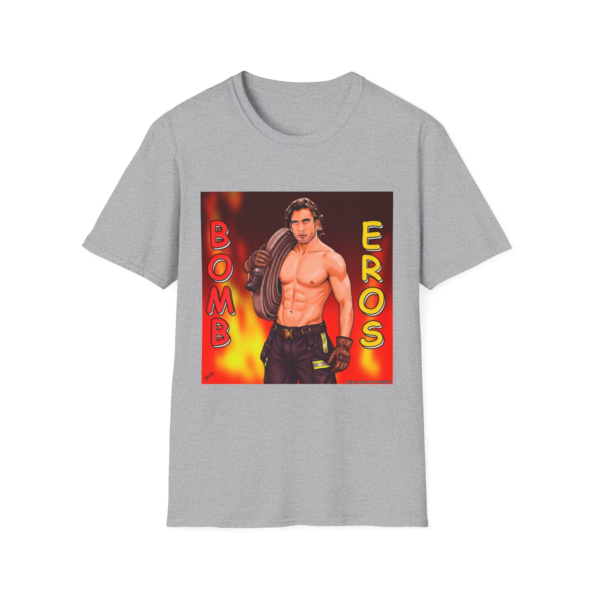 Bombero Eros Graphic T-Shirt — Sexy Firefighter Shirt