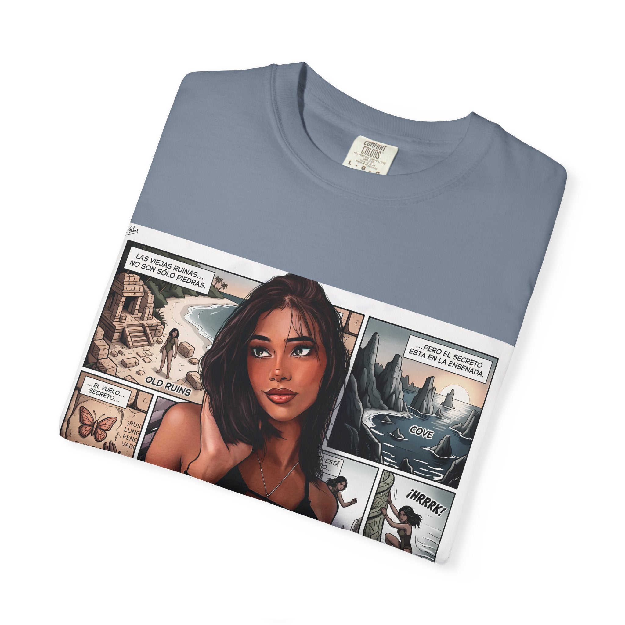 Graphic Tee — "Beach Raider" Pinup Comic Art T-Shirt