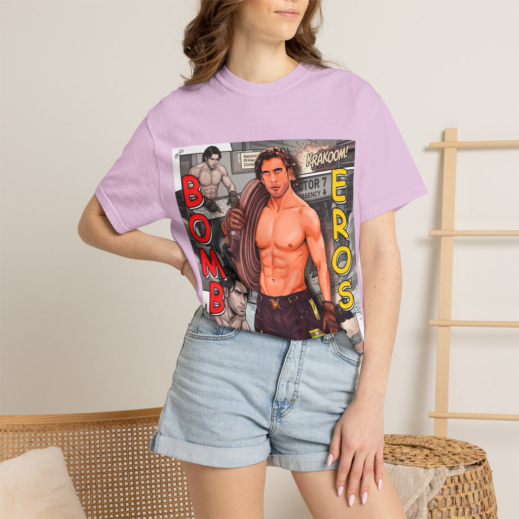 Bomb Eros Graphic T-Shirt — Vintage Comic Muscle Art