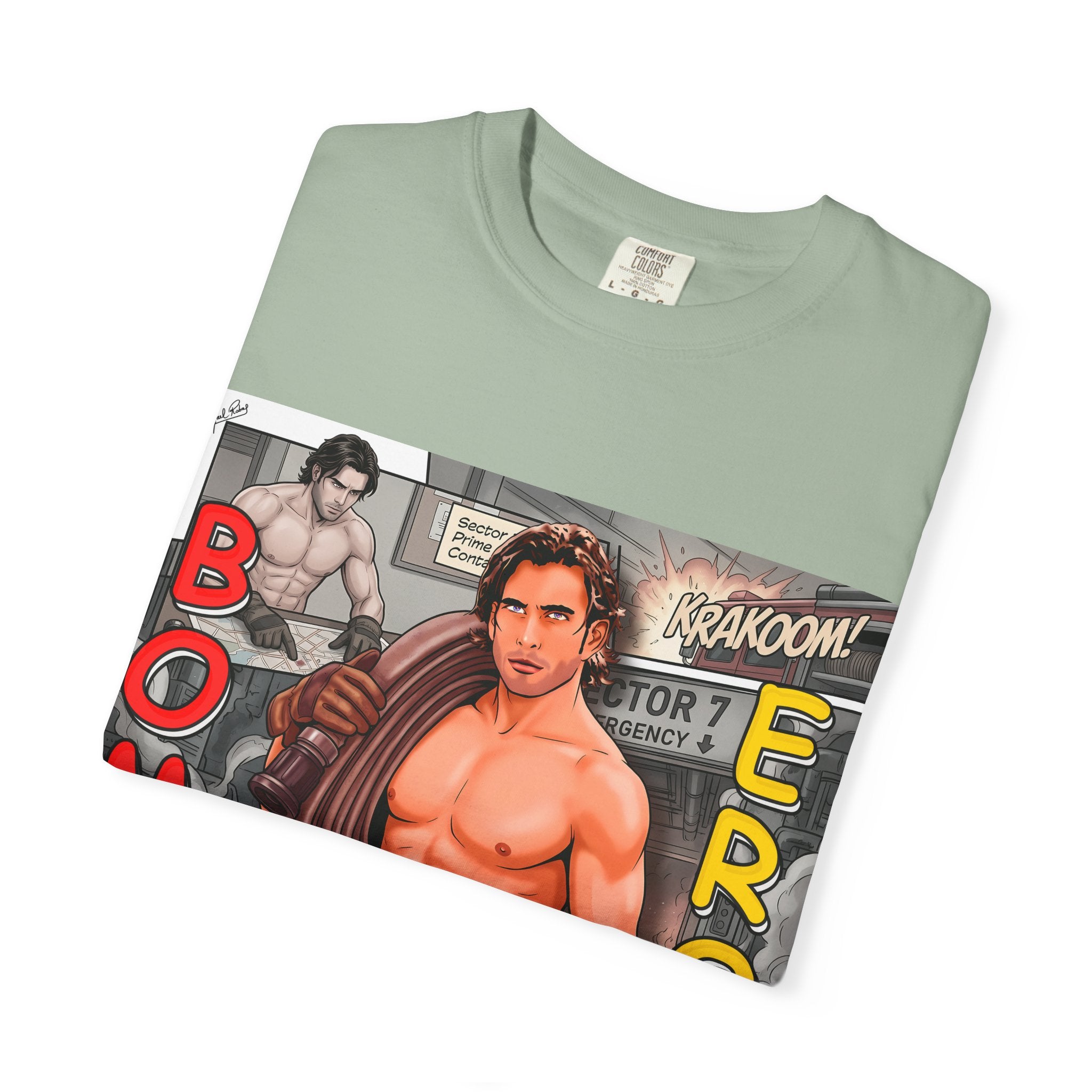 Bomb Eros Graphic T-Shirt — Vintage Comic Muscle Art