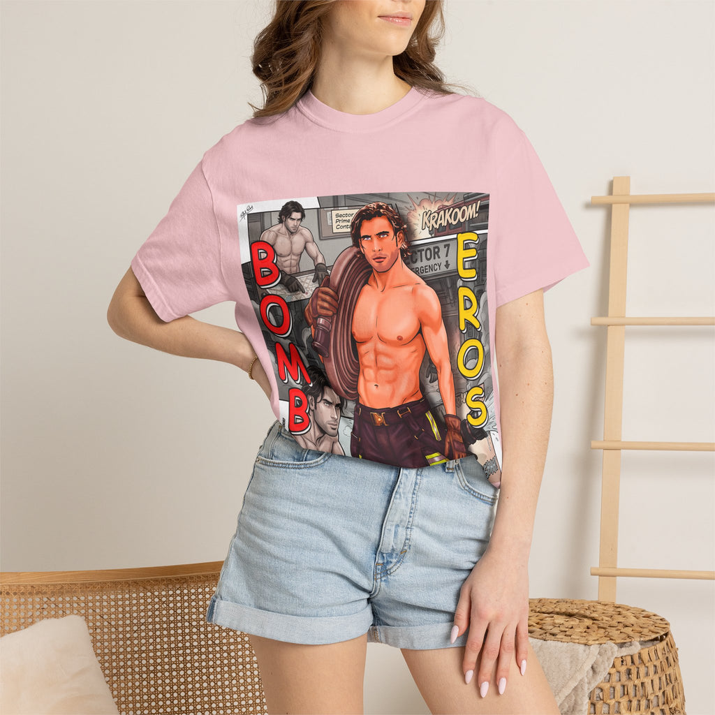Bomb Eros Graphic T-Shirt — Vintage Comic Muscle Art