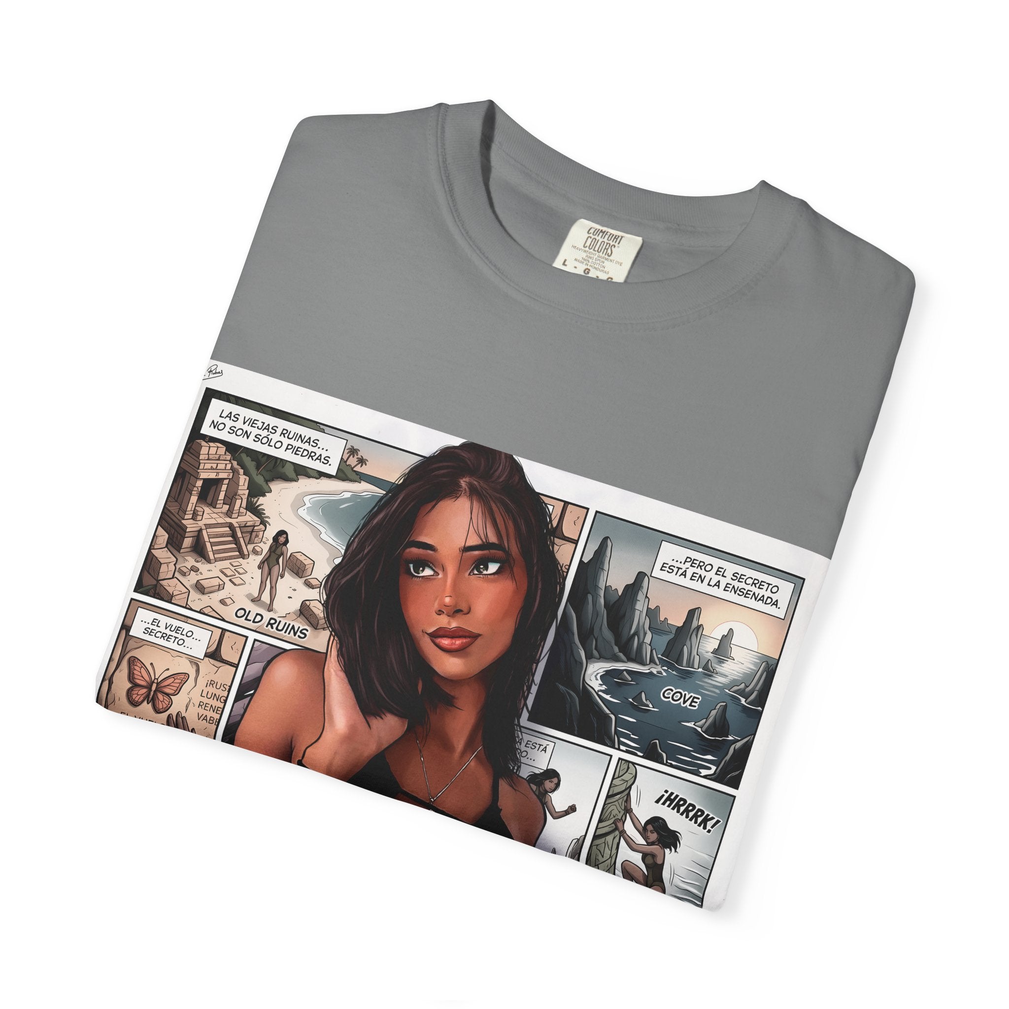 Graphic Tee — "Beach Raider" Pinup Comic Art T-Shirt