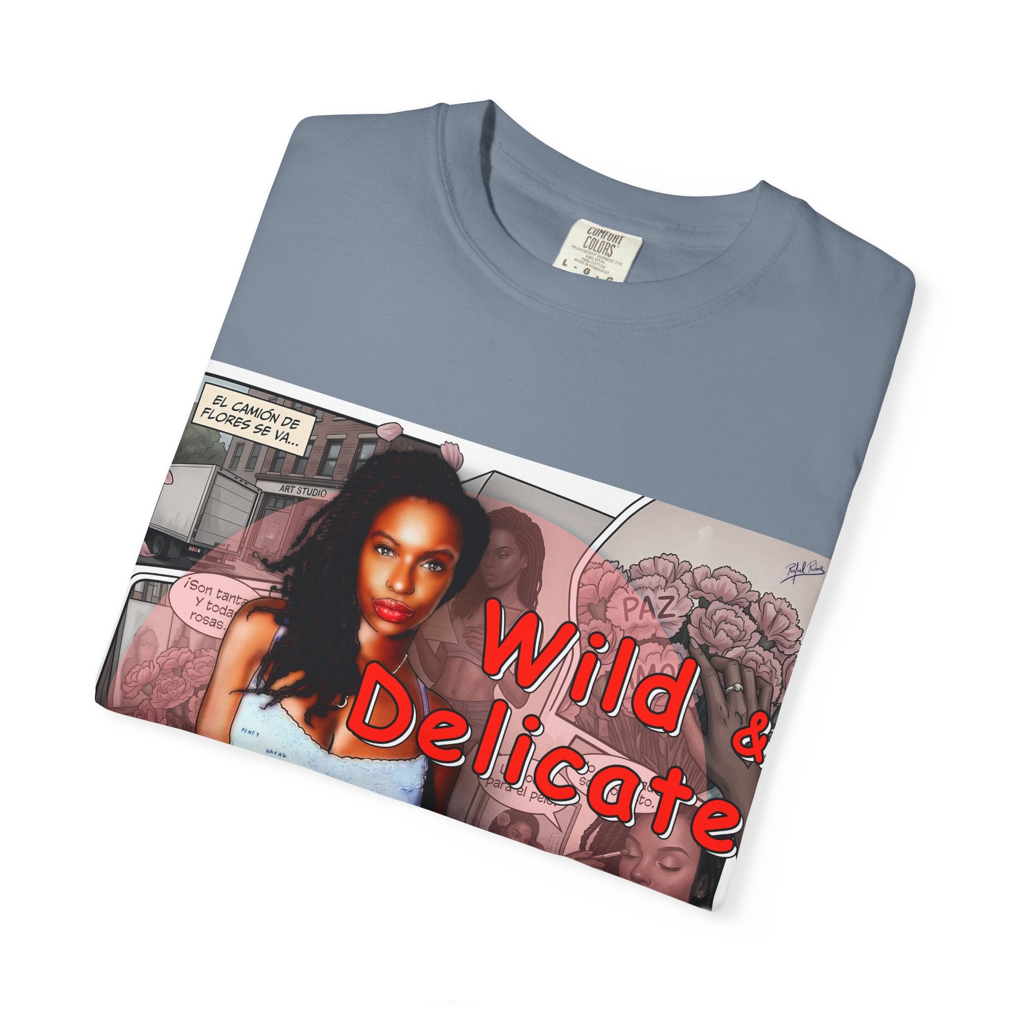 Wild & Delicate Graphic T‑Shirt — Vintage Pinup Collage Tee