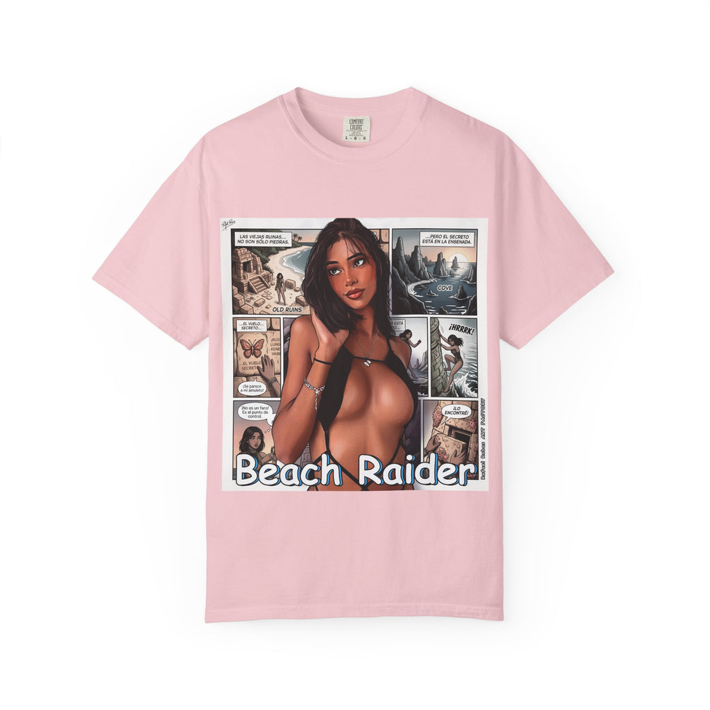 Graphic Tee — "Beach Raider" Pinup Comic Art T-Shirt
