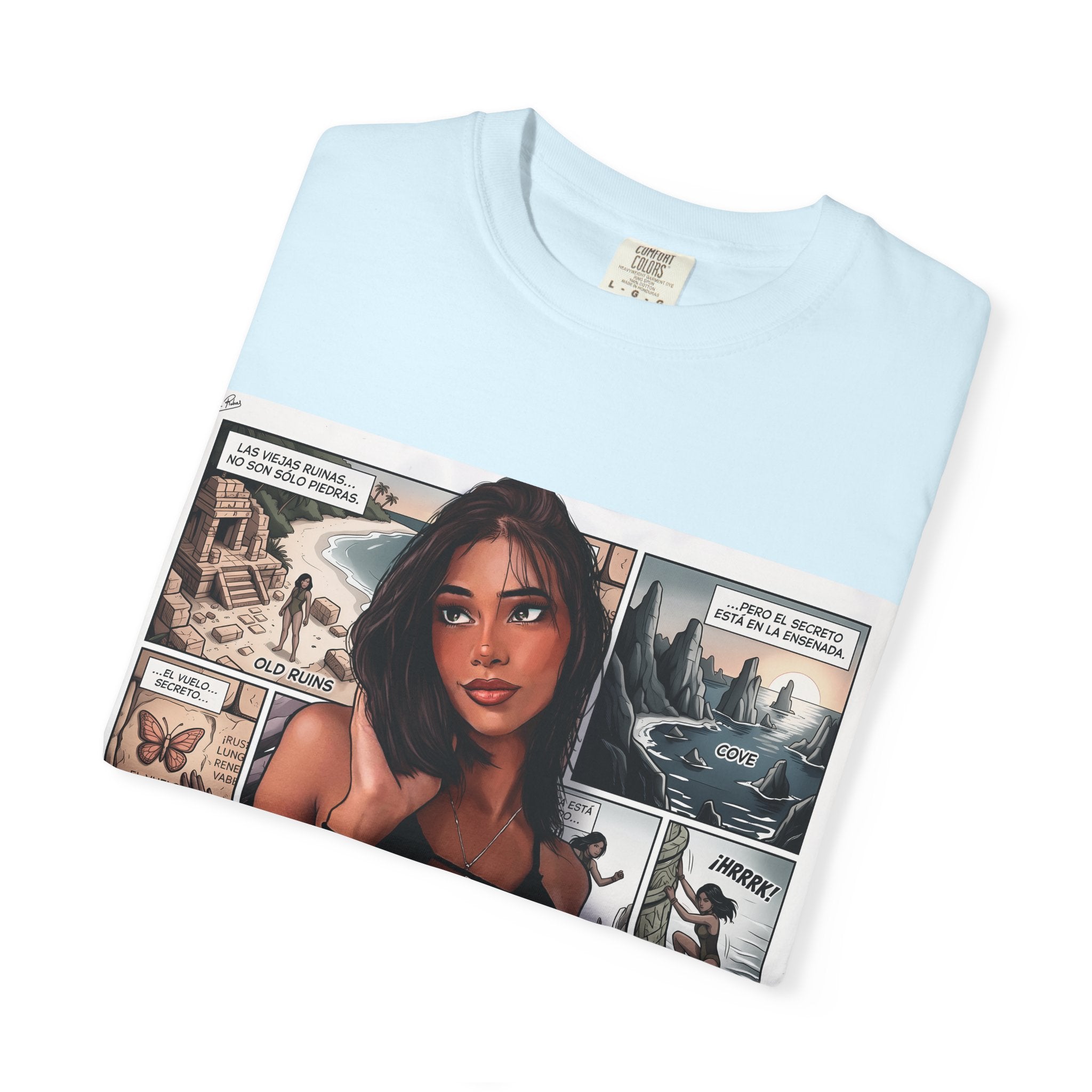 Graphic Tee — "Beach Raider" Pinup Comic Art T-Shirt