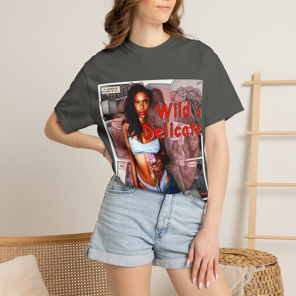 Wild & Delicate Graphic T‑Shirt — Vintage Pinup Collage Tee