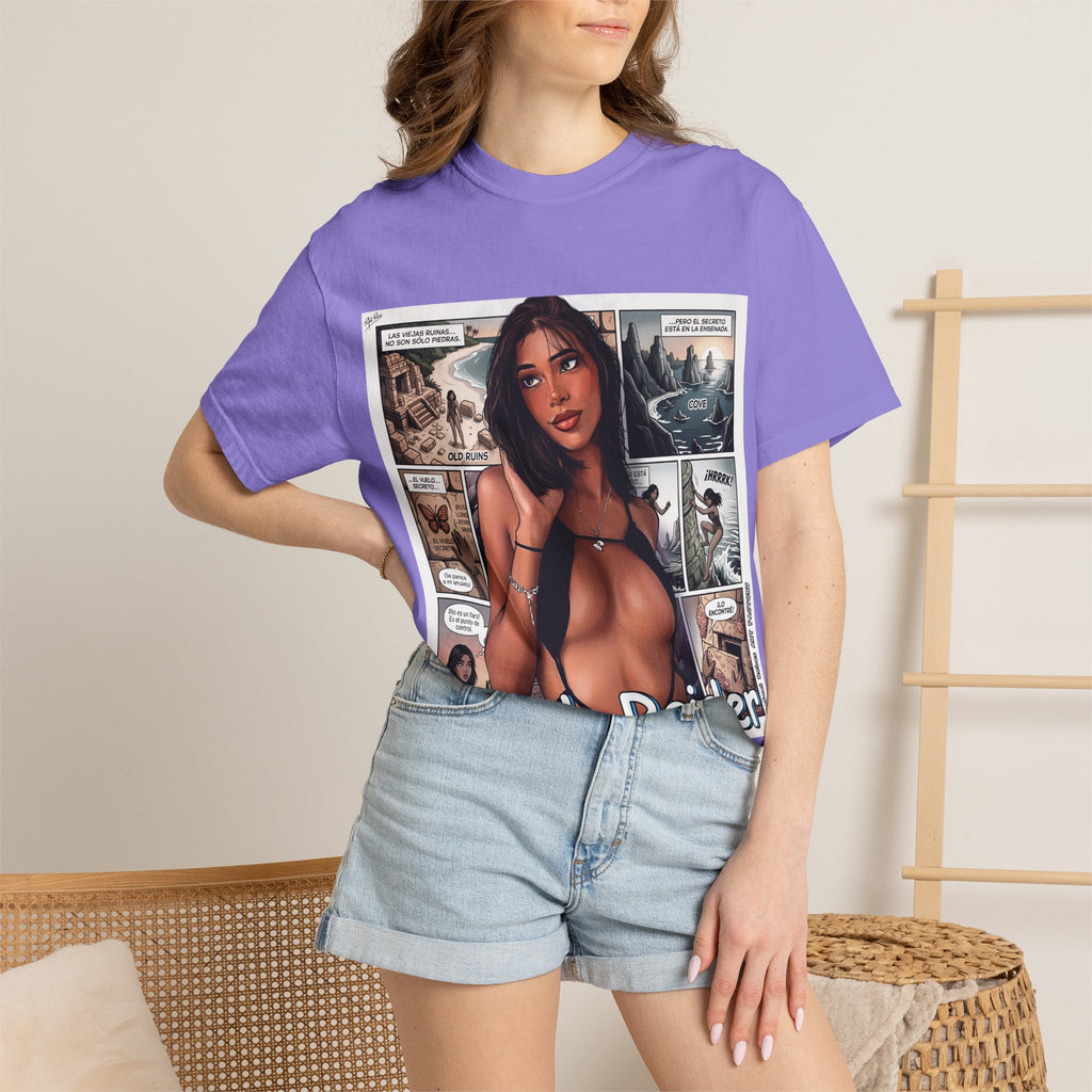 Graphic Tee — "Beach Raider" Pinup Comic Art T-Shirt