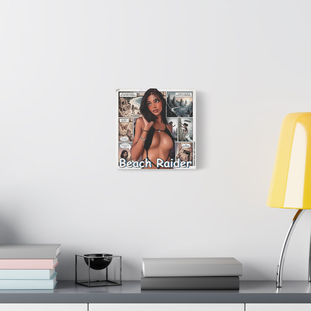 Beach Raider Matte Canvas Print — Stretched 1.25" Comic Art Wall Decor