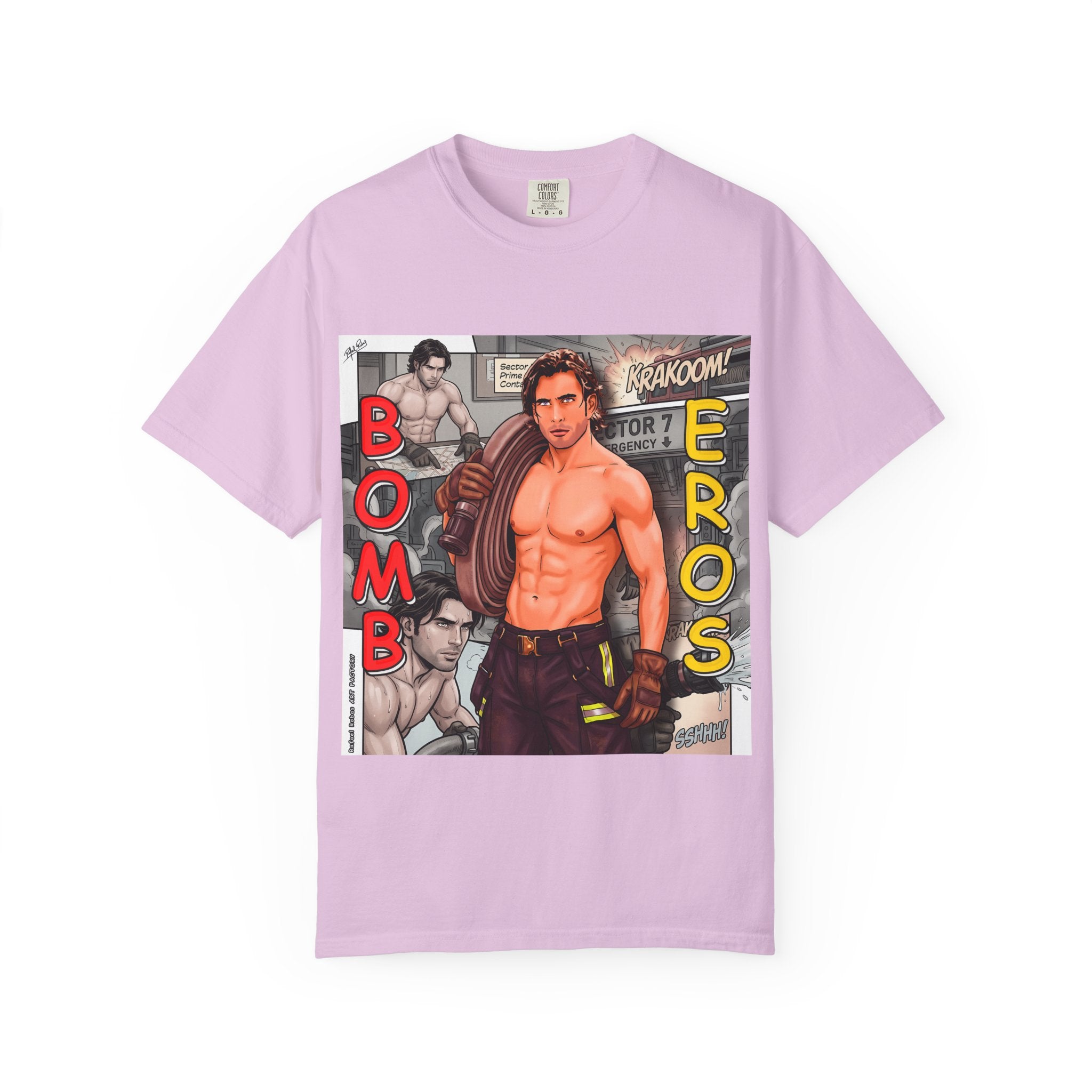 Bomb Eros Graphic T-Shirt — Vintage Comic Muscle Art