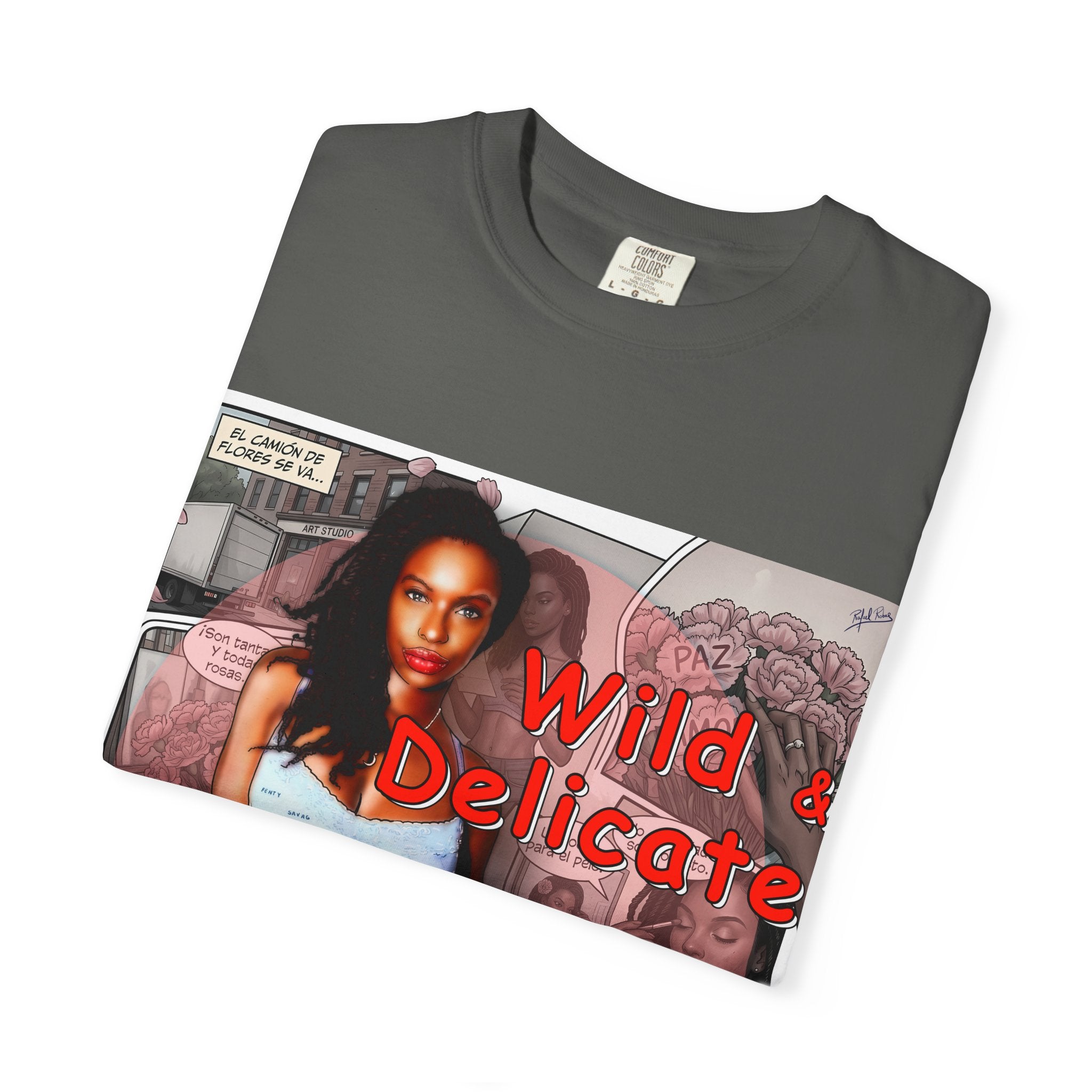 Wild & Delicate Graphic T‑Shirt — Vintage Pinup Collage Tee