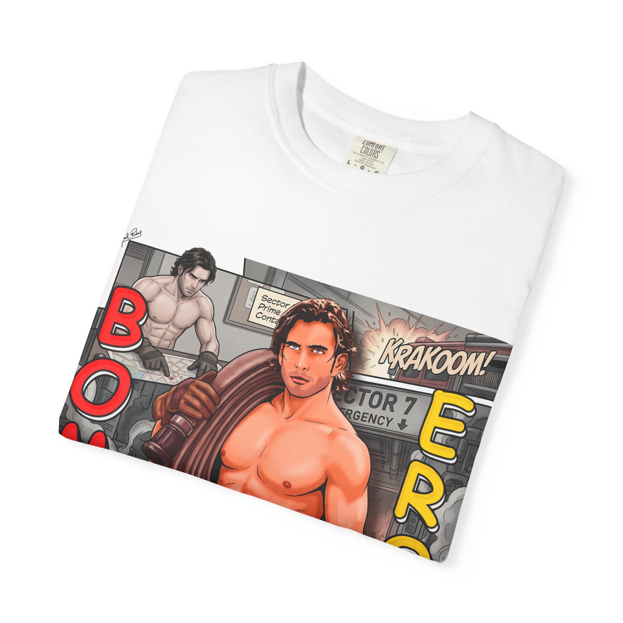 Bomb Eros Graphic T-Shirt — Vintage Comic Muscle Art
