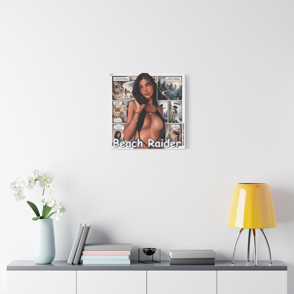 Beach Raider Matte Canvas Print — Stretched 1.25" Comic Art Wall Decor