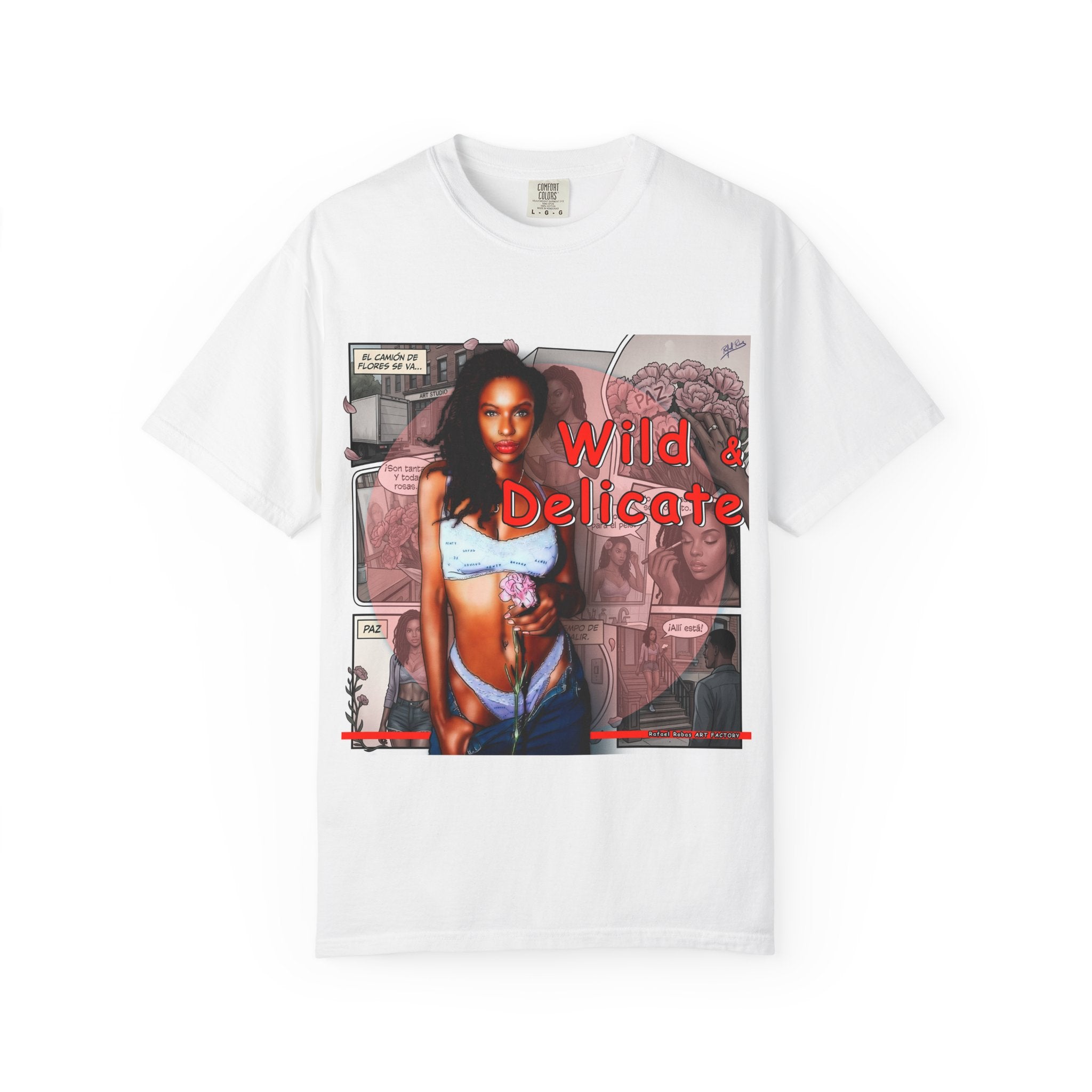 Wild & Delicate Graphic T‑Shirt — Vintage Pinup Collage Tee