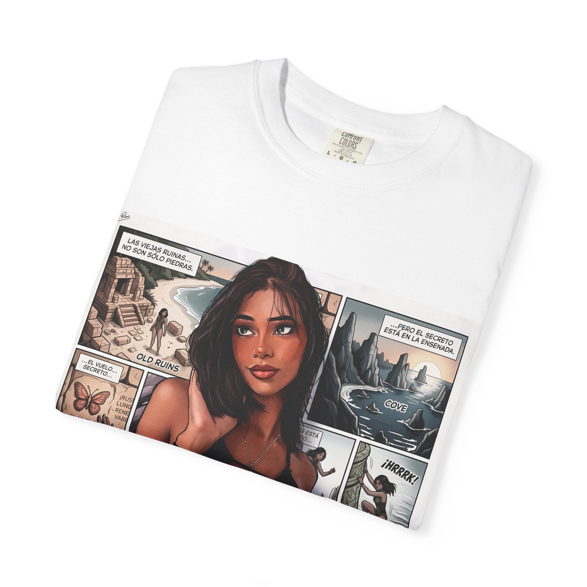 Graphic Tee — "Beach Raider" Pinup Comic Art T-Shirt