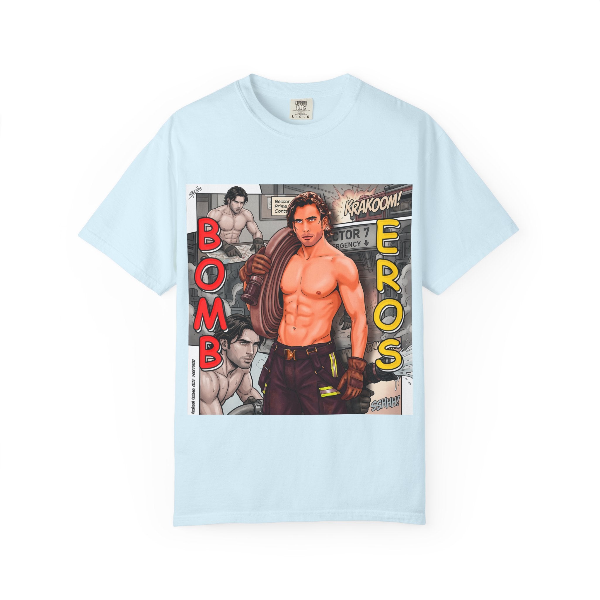 Bomb Eros Graphic T-Shirt — Vintage Comic Muscle Art