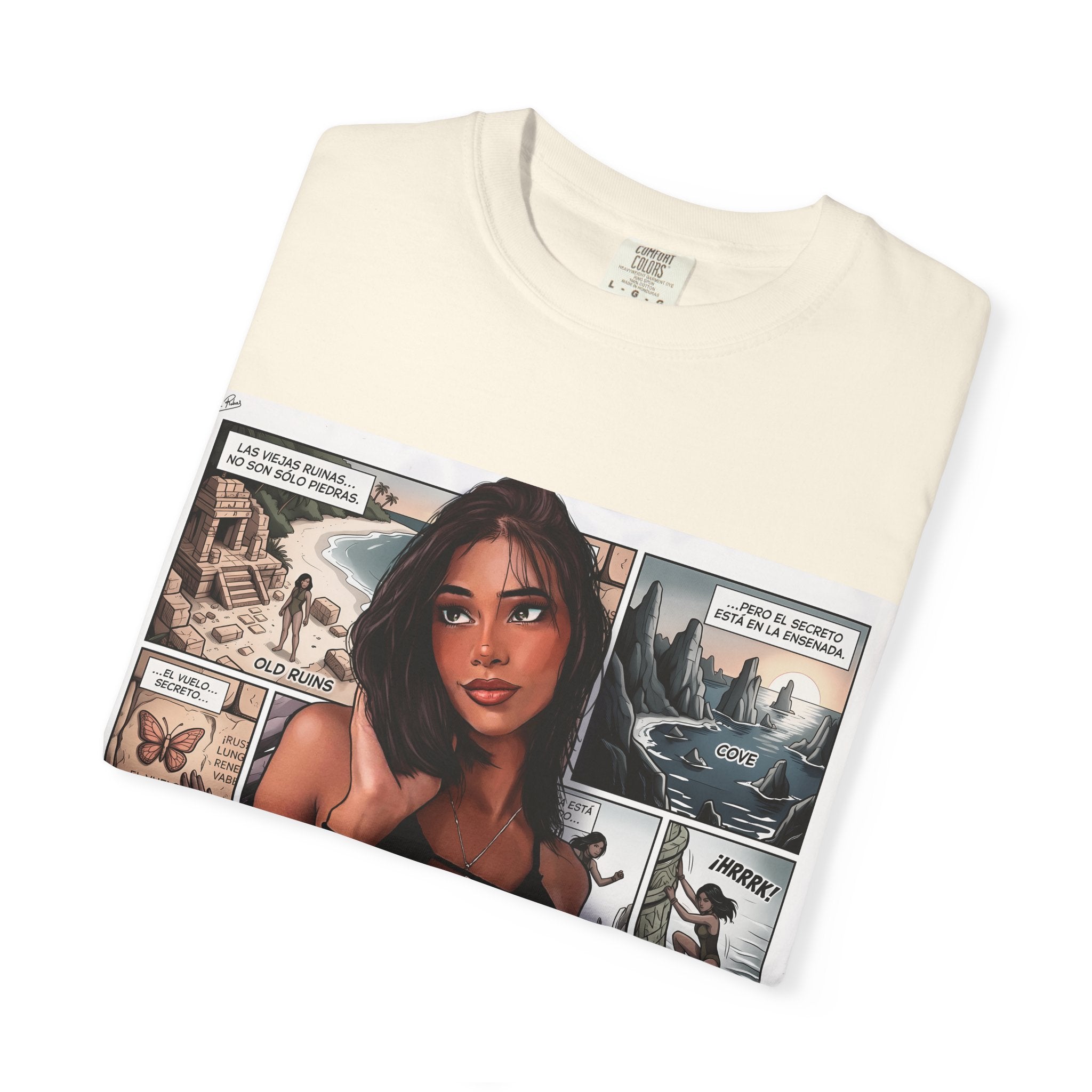 Graphic Tee — "Beach Raider" Pinup Comic Art T-Shirt