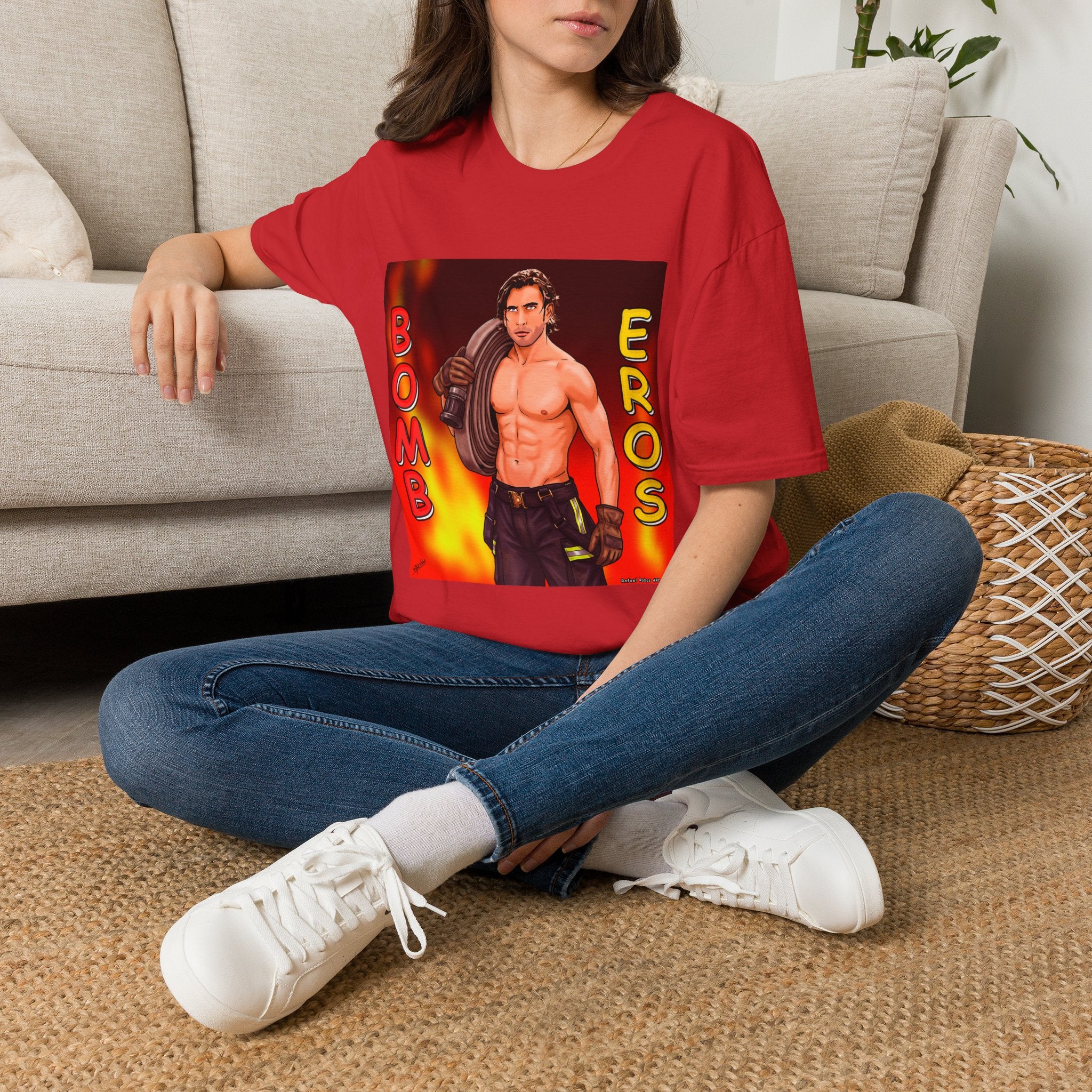 Bombero Eros Graphic T-Shirt — Sexy Firefighter Shirt