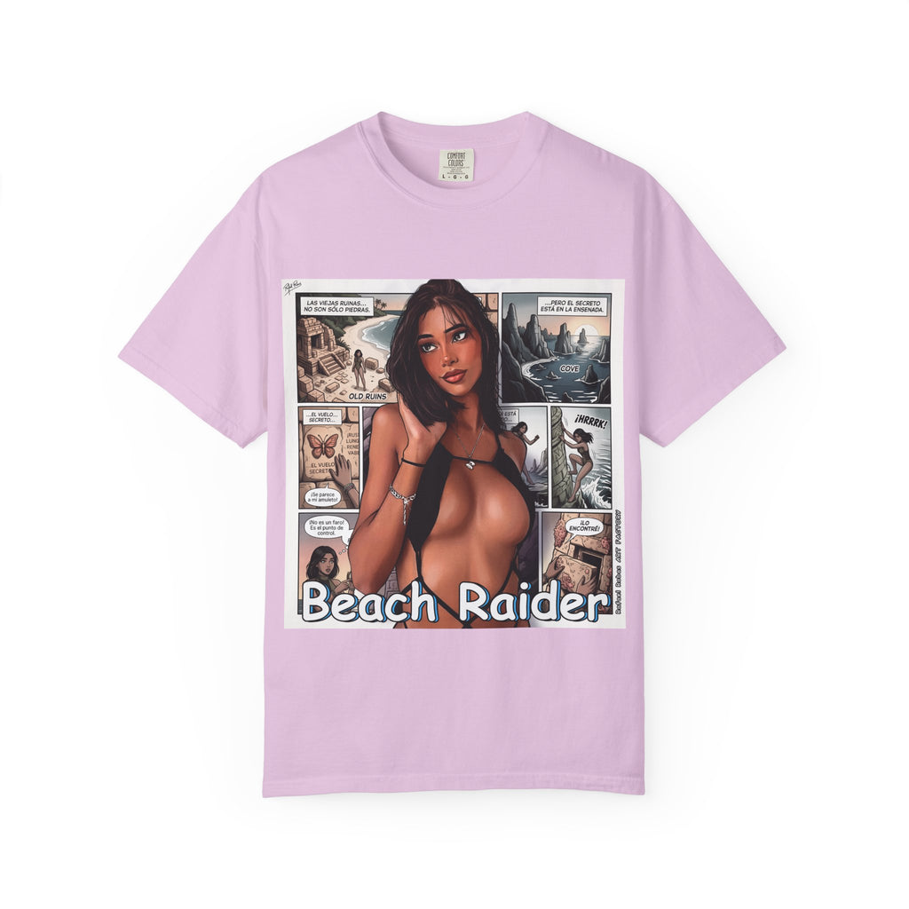 Graphic Tee — "Beach Raider" Pinup Comic Art T-Shirt