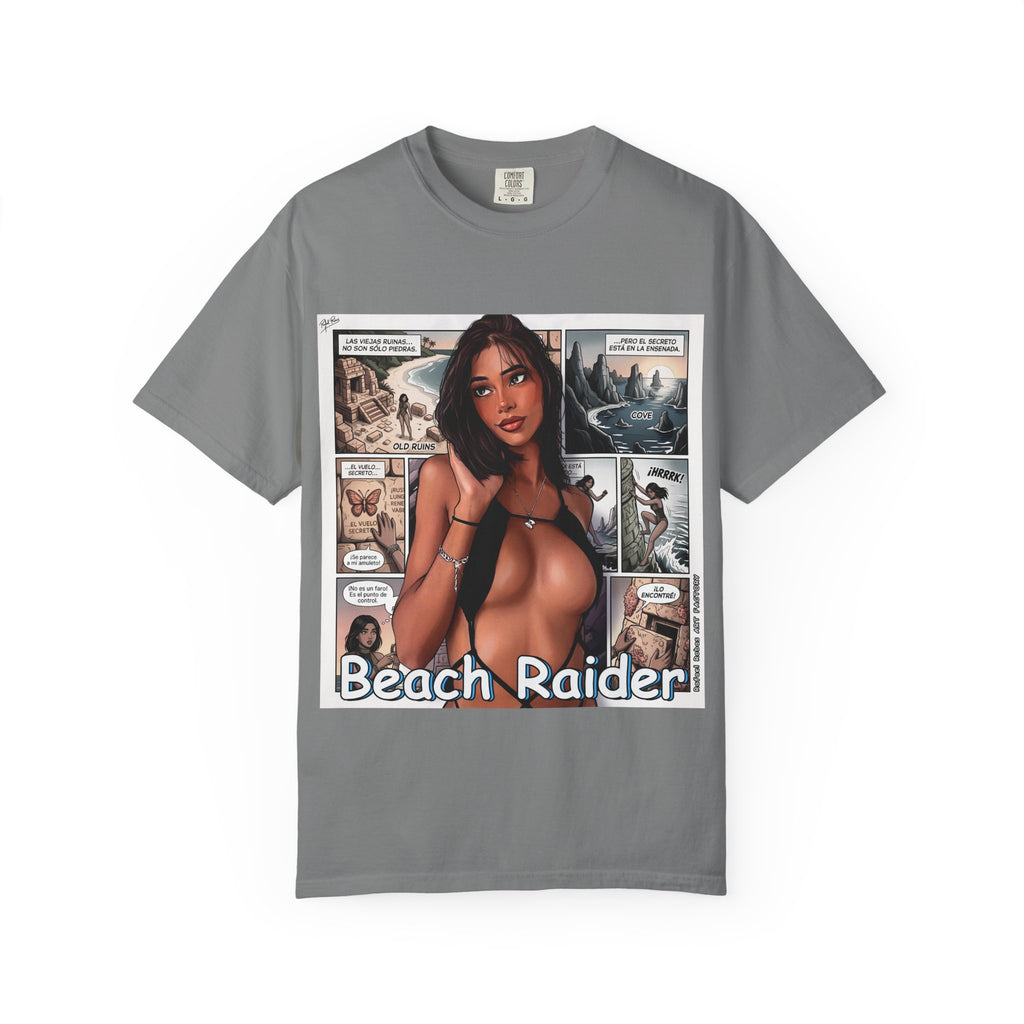 Graphic Tee — "Beach Raider" Pinup Comic Art T-Shirt