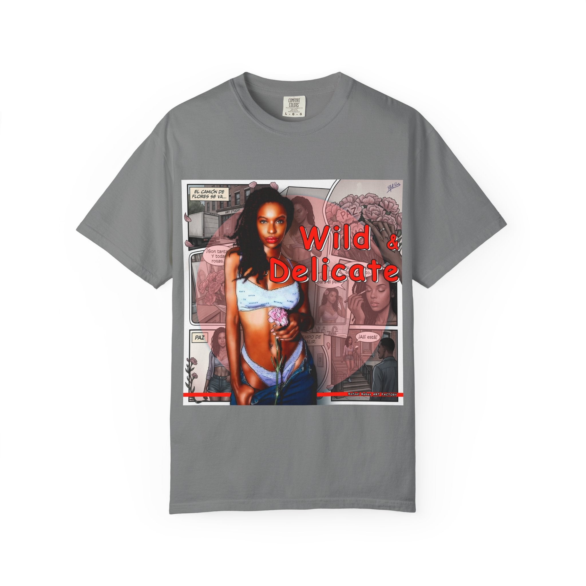 Wild & Delicate Graphic T‑Shirt — Vintage Pinup Collage Tee