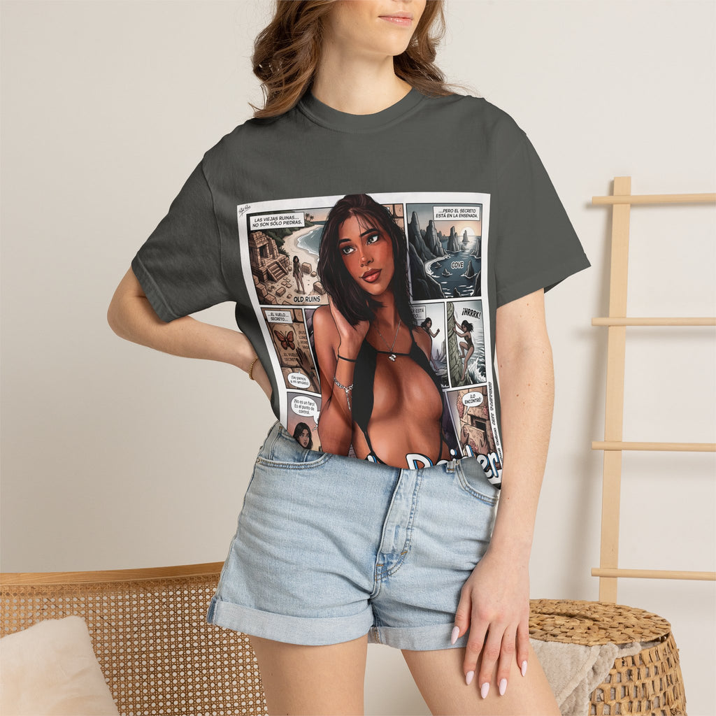 Graphic Tee — "Beach Raider" Pinup Comic Art T-Shirt