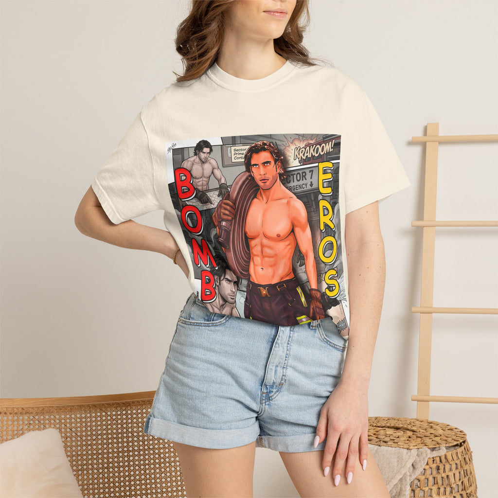 Bomb Eros Graphic T-Shirt — Vintage Comic Muscle Art