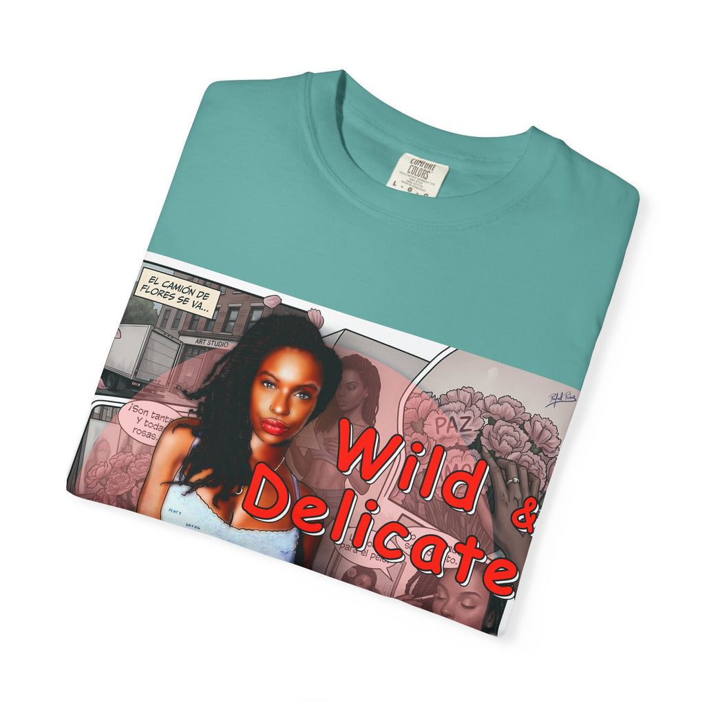 Wild & Delicate Graphic T‑Shirt — Vintage Pinup Collage Tee