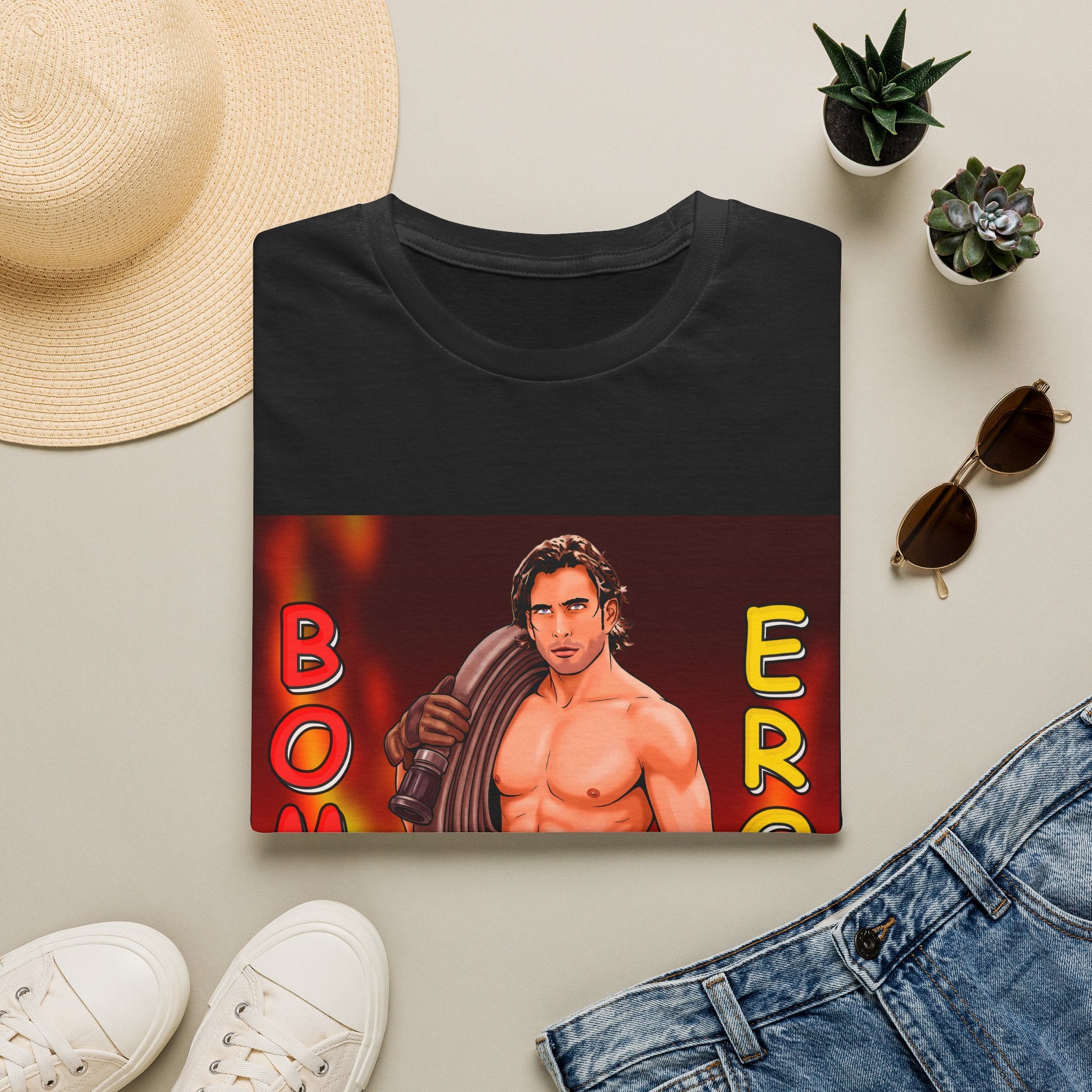 Bombero Eros Graphic T-Shirt — Sexy Firefighter Shirt