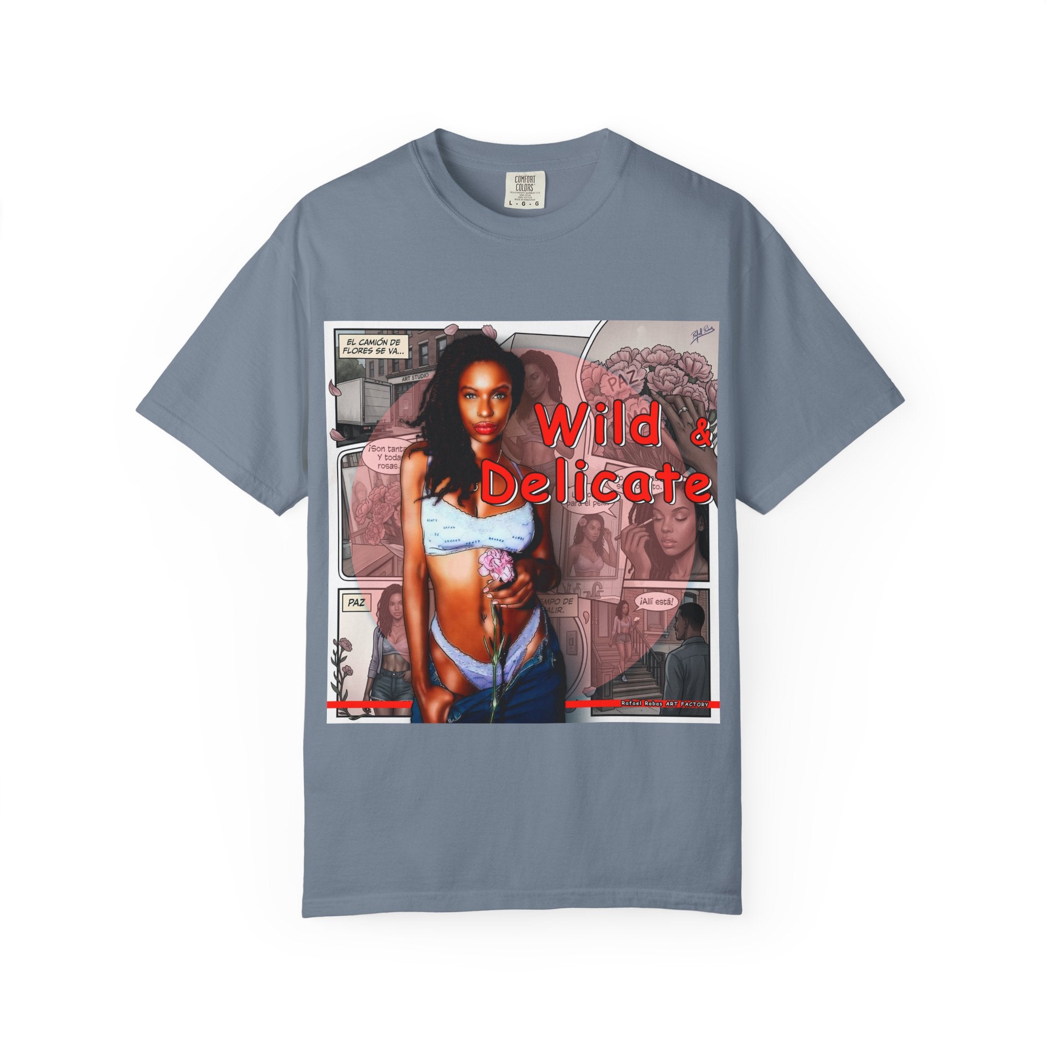 Wild & Delicate Graphic T‑Shirt — Vintage Pinup Collage Tee