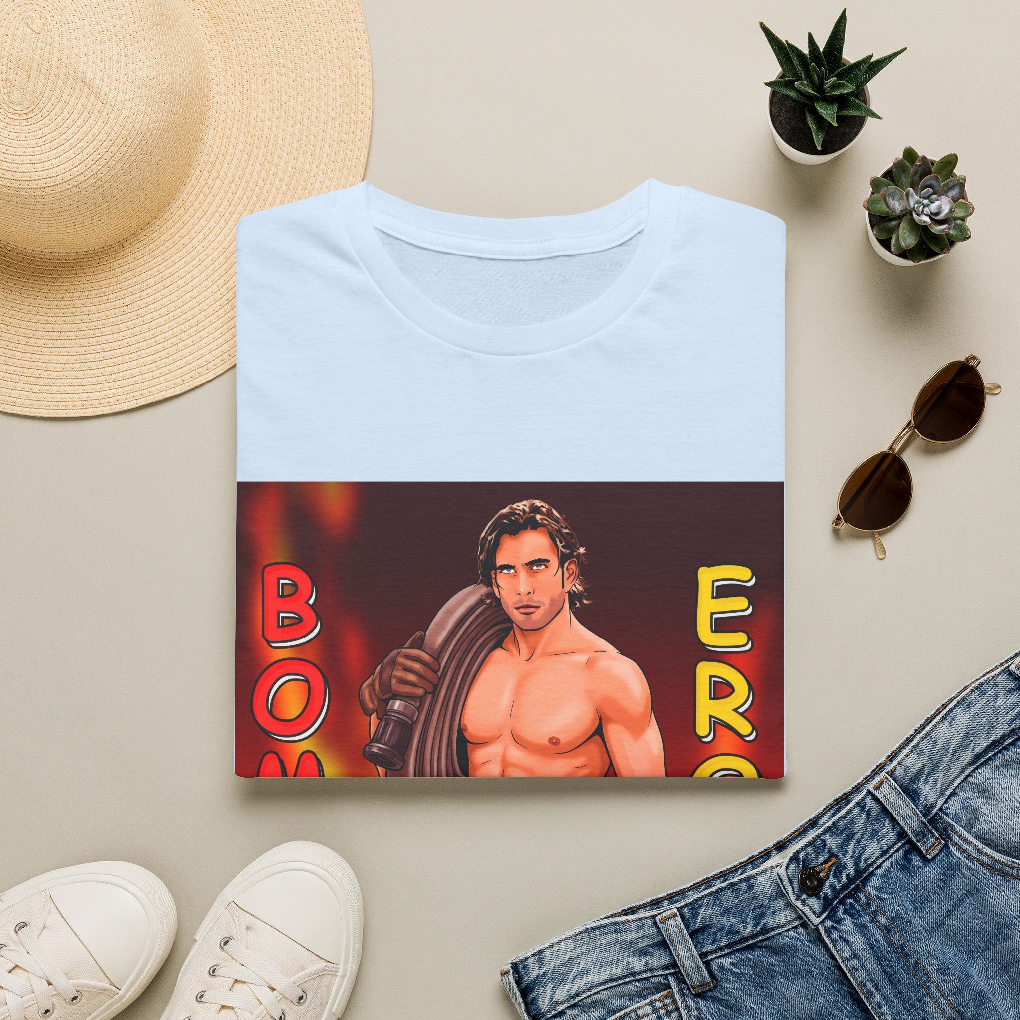 Bombero Eros Graphic T-Shirt — Sexy Firefighter Shirt