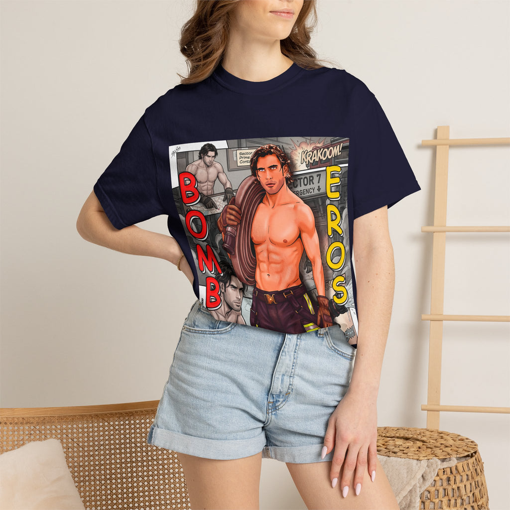 Bomb Eros Graphic T-Shirt — Vintage Comic Muscle Art