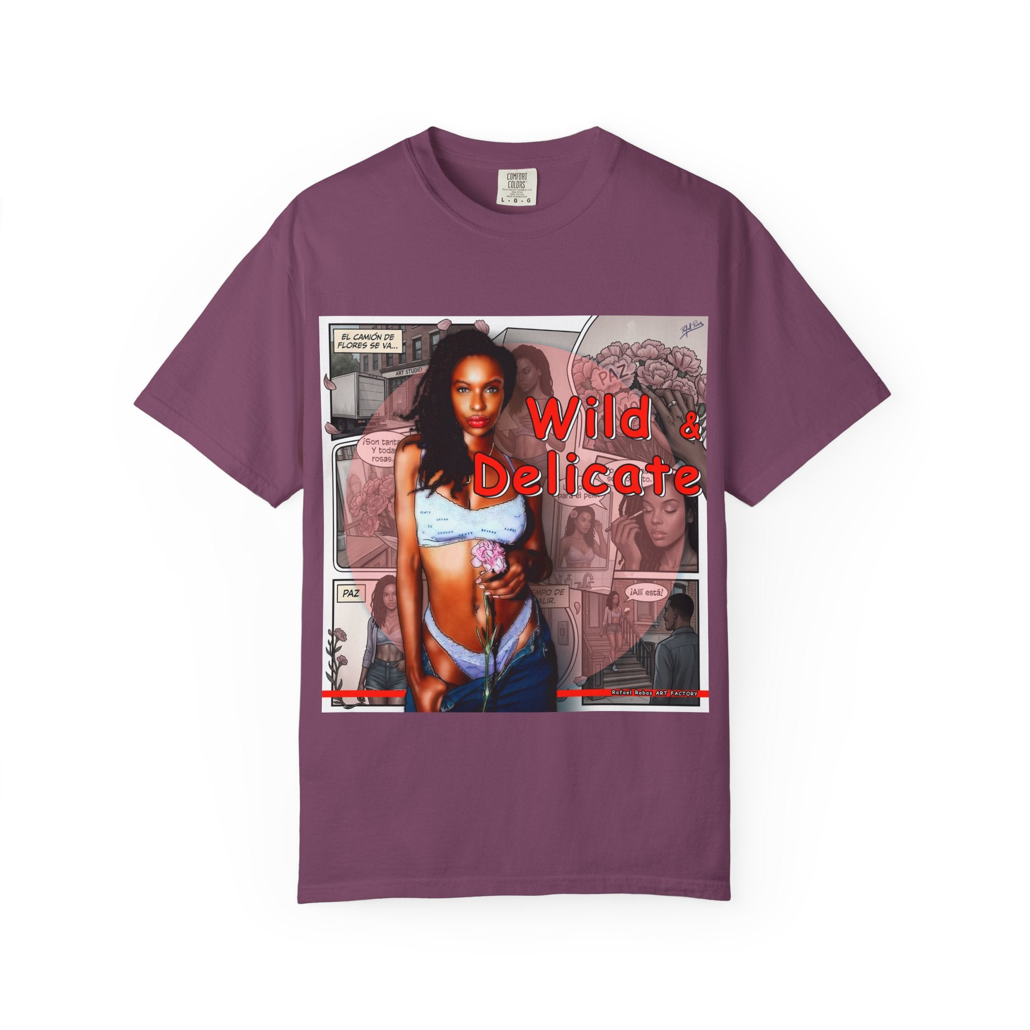 Wild & Delicate Graphic T‑Shirt — Vintage Pinup Collage Tee