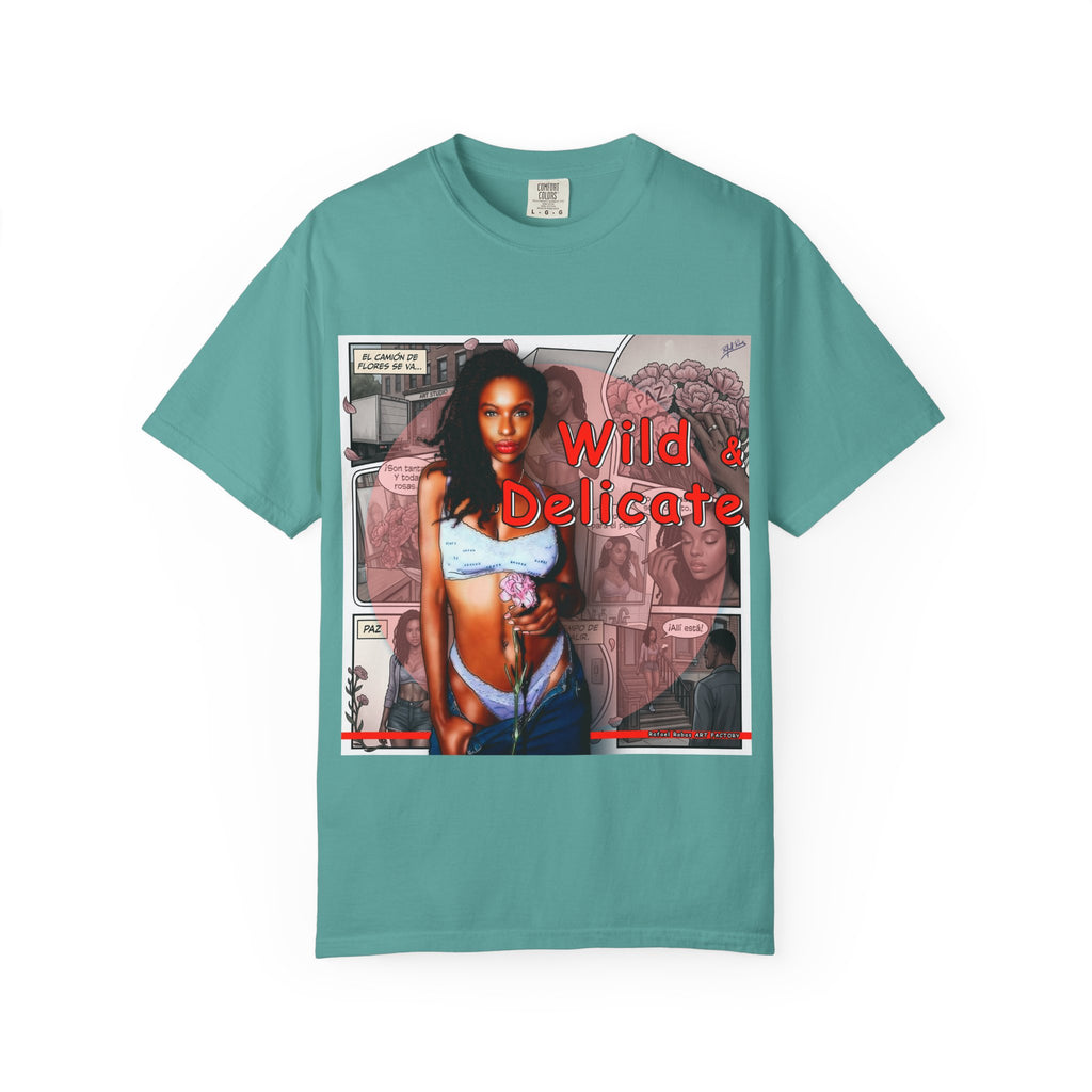 Wild & Delicate Graphic T‑Shirt — Vintage Pinup Collage Tee