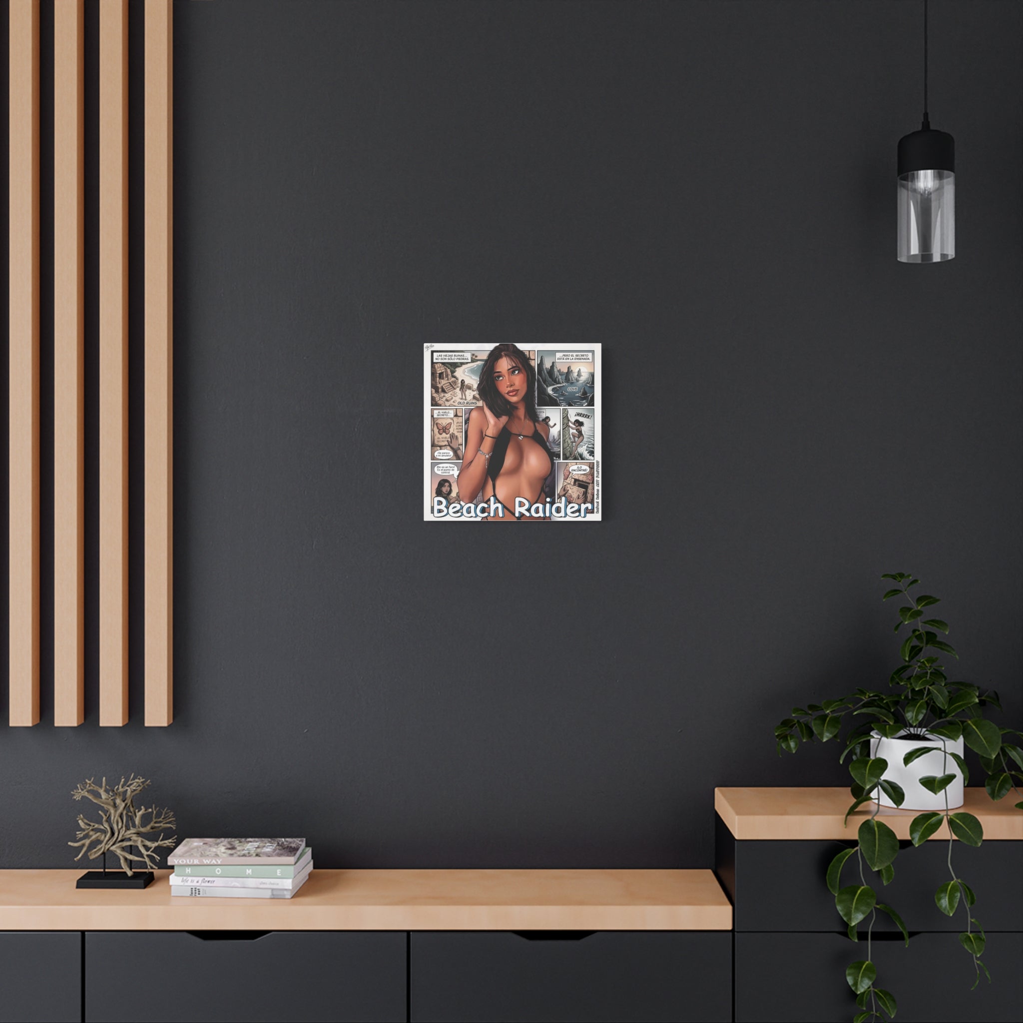 Beach Raider Matte Canvas Print — Stretched 1.25" Comic Art Wall Decor