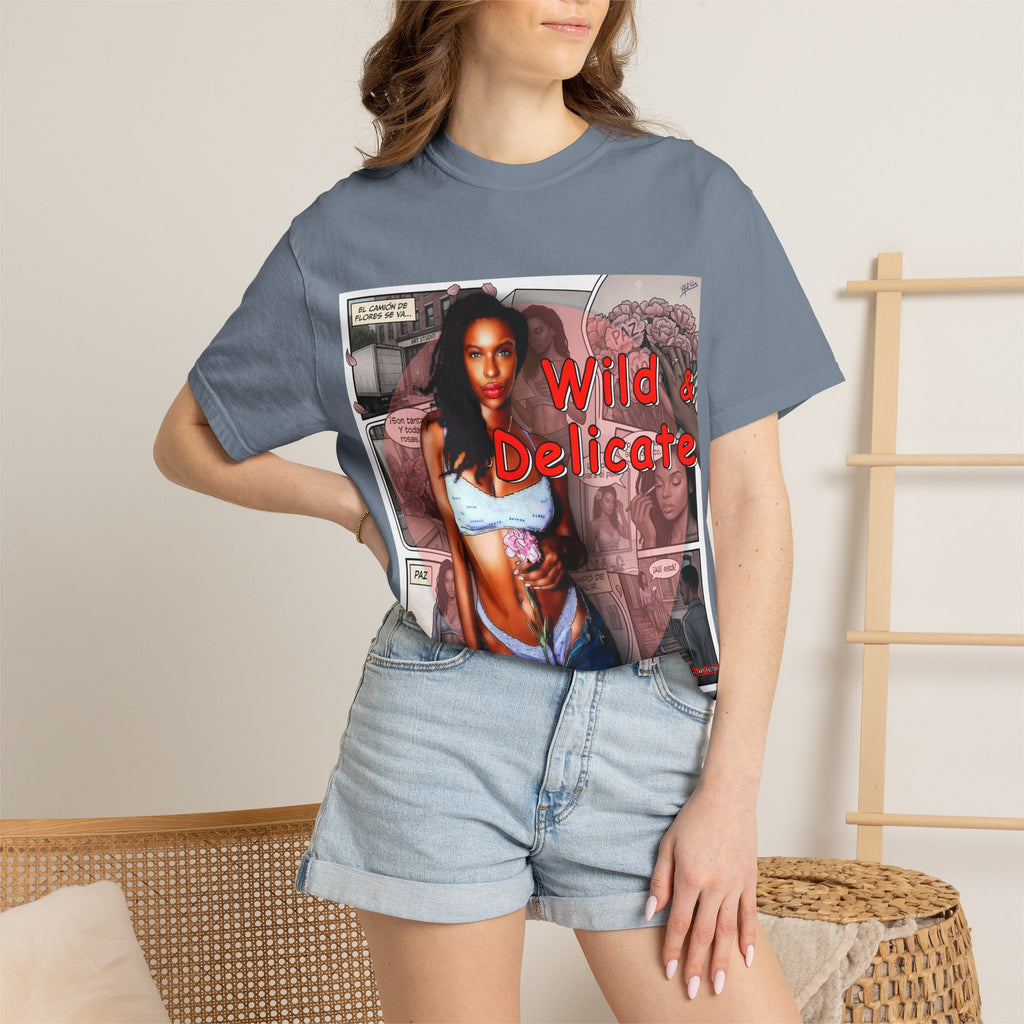 Wild & Delicate Graphic T‑Shirt — Vintage Pinup Collage Tee
