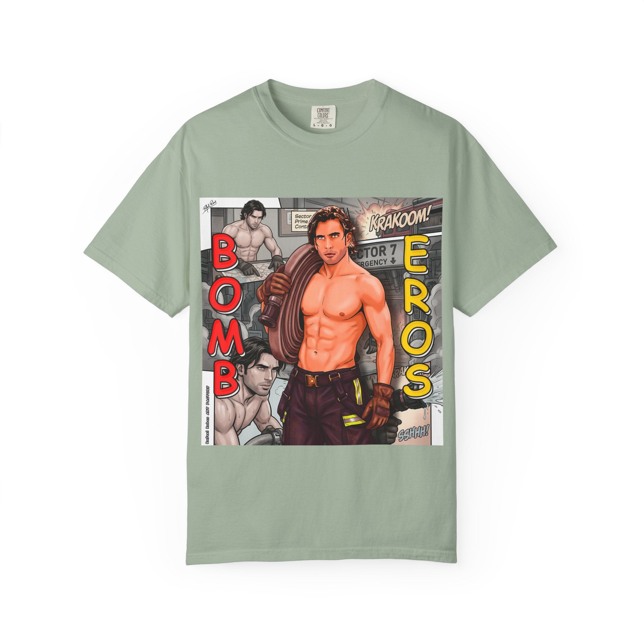 Bomb Eros Graphic T-Shirt — Vintage Comic Muscle Art