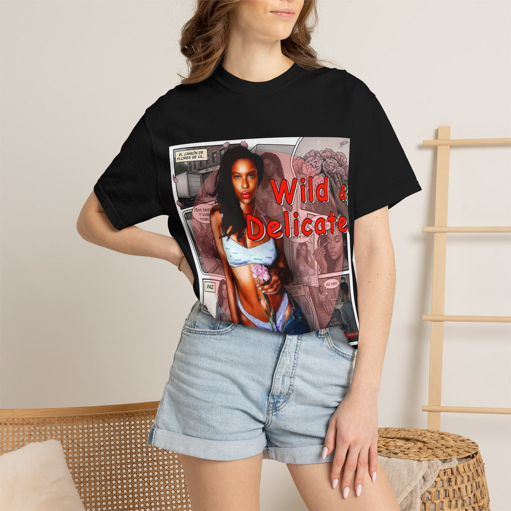 Wild & Delicate Graphic T‑Shirt — Vintage Pinup Collage Tee